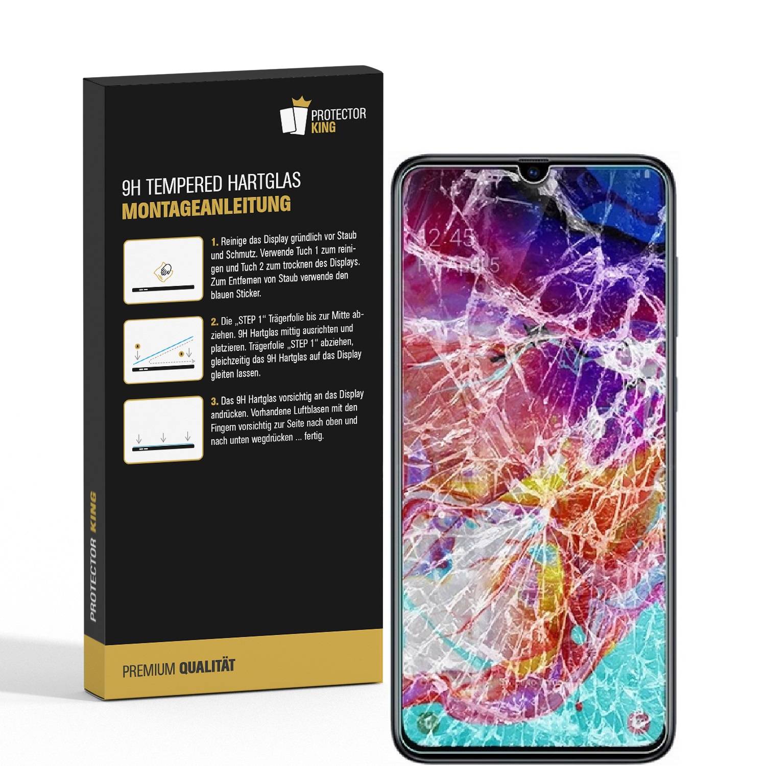 4x 9H Hartglas für Samsung Galaxy M30 Panzerfolie Displayschutz Glaspanzer KLAR Panzerglas Schutzglas