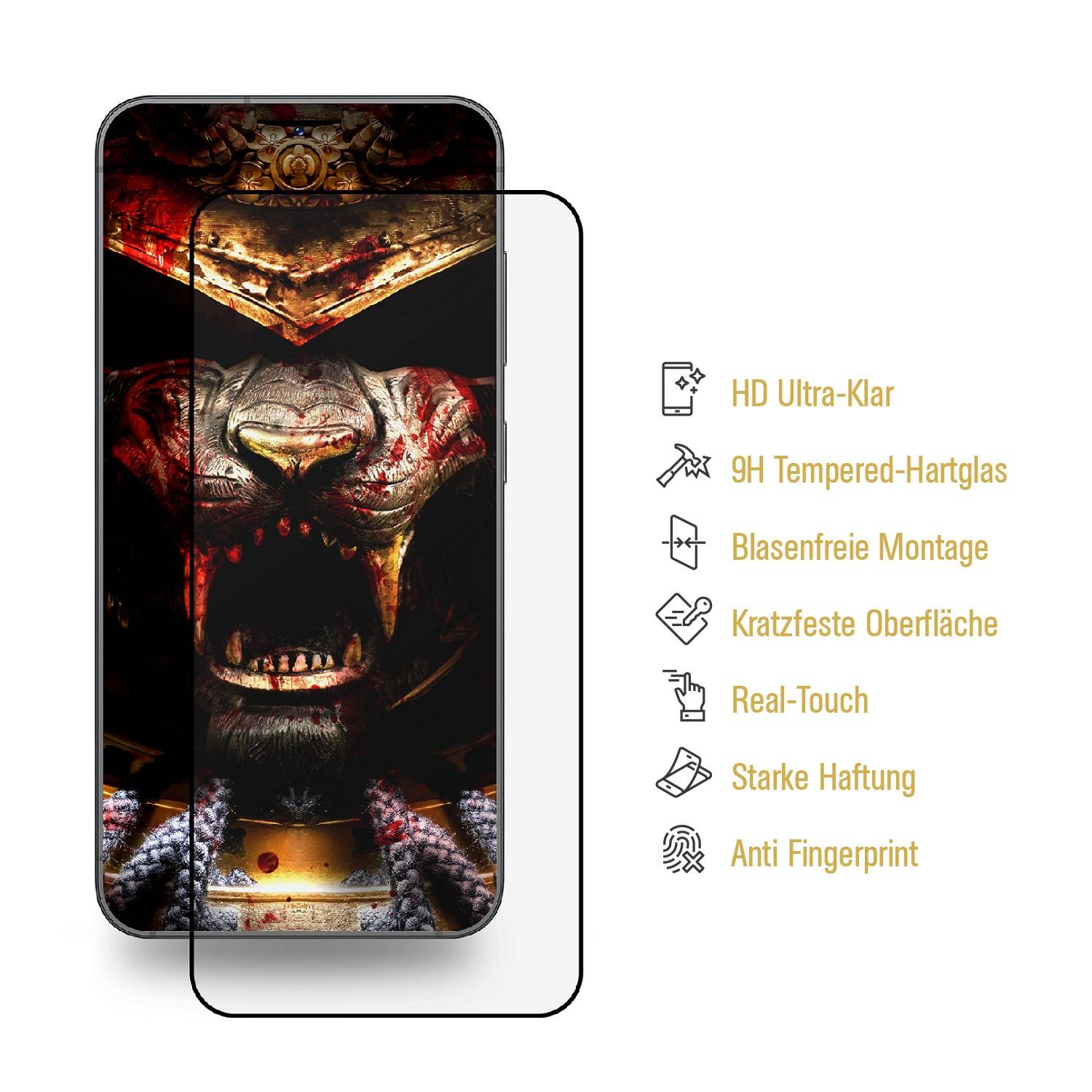 2x 9H Panzerglas für Samsung Galaxy A54 5G FULL COVER Displayschutz Schutzglas Hartglas Schutzfolie Panzerfolie KLAR Tempered echtes Displayglas