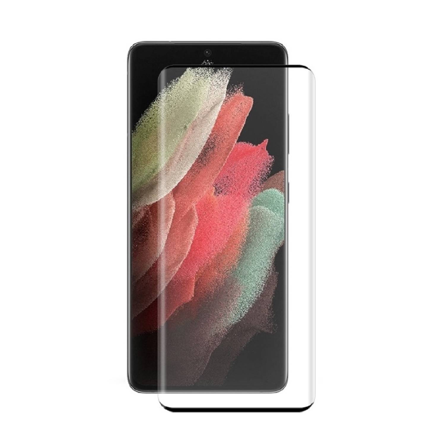 1x 9H Panzerglas für Samsung Galaxy S21 Ultra FULL CURVED Displayschutz Schutzglas Panzerfolie Schutzfolie Hartglas Displayglas Tempered Glasfolie