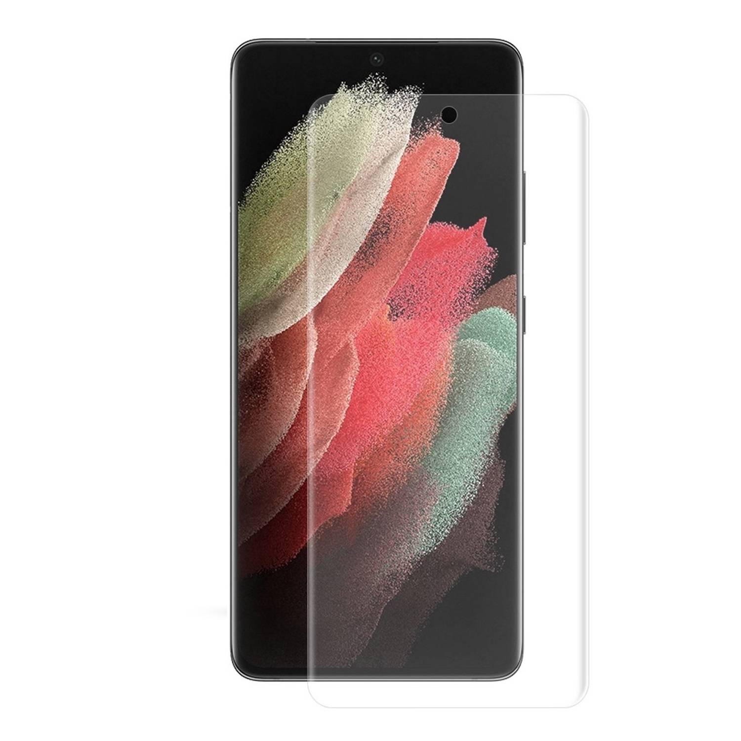 3x Hydrogel-Glass für Samsung Galaxy S21 Ultra Selbstheilend für Micro Kratzer 3D KLAR Panzerfolie Displayschutz Schutzfolie Screen-Protector