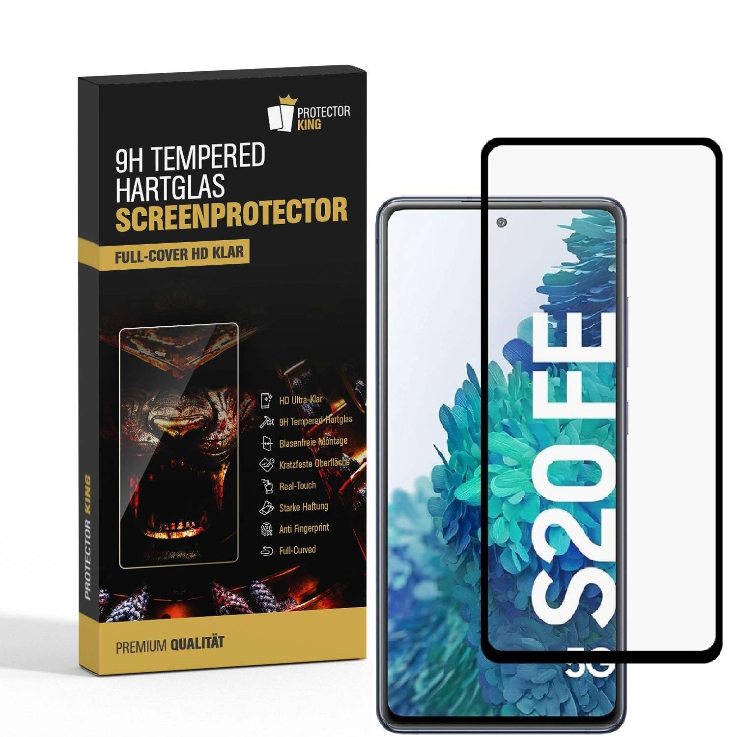 4x 9H Panzerglas für Samsung Galaxy S20 FE FULL COVER Displayschutz Schutzfolie Schutzglas Klar Panzerfolie Displayglas Tempered Hartglas Glasfolie