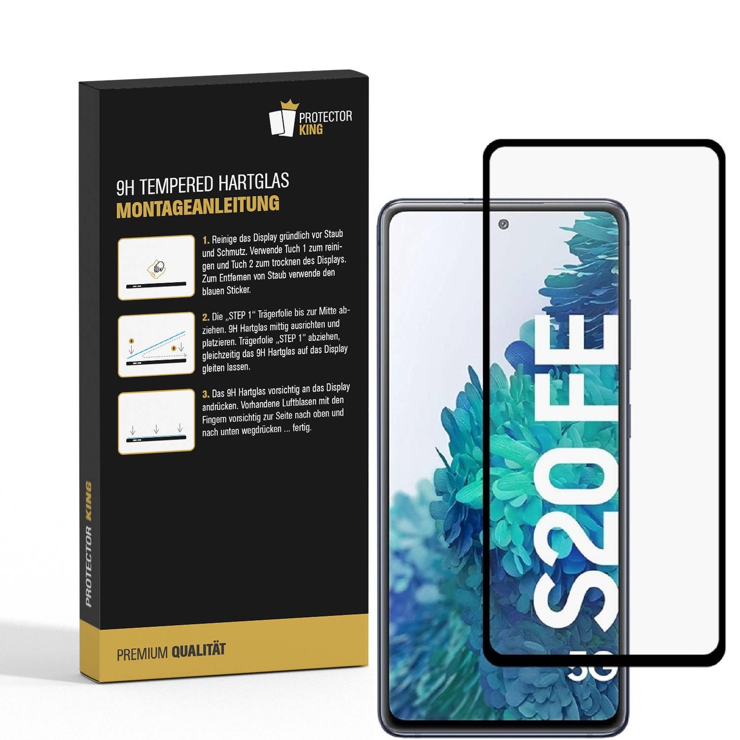 4x 9H Panzerglas für Samsung Galaxy S20 FE FULL COVER Displayschutz Schutzfolie Schutzglas Klar Panzerfolie Displayglas Tempered Hartglas Glasfolie