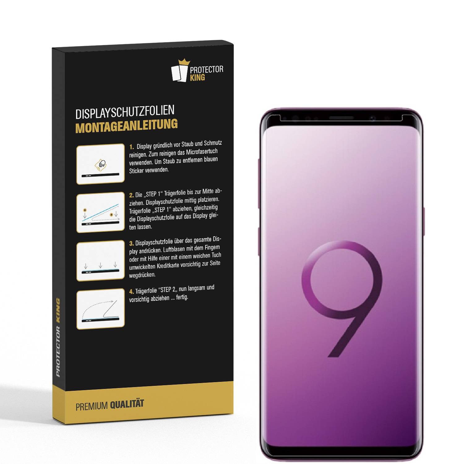 2x Panzerfolie für Samsung Galaxy S9 Plus ANTI-SCHOCK Displayschutzfolie MATT
