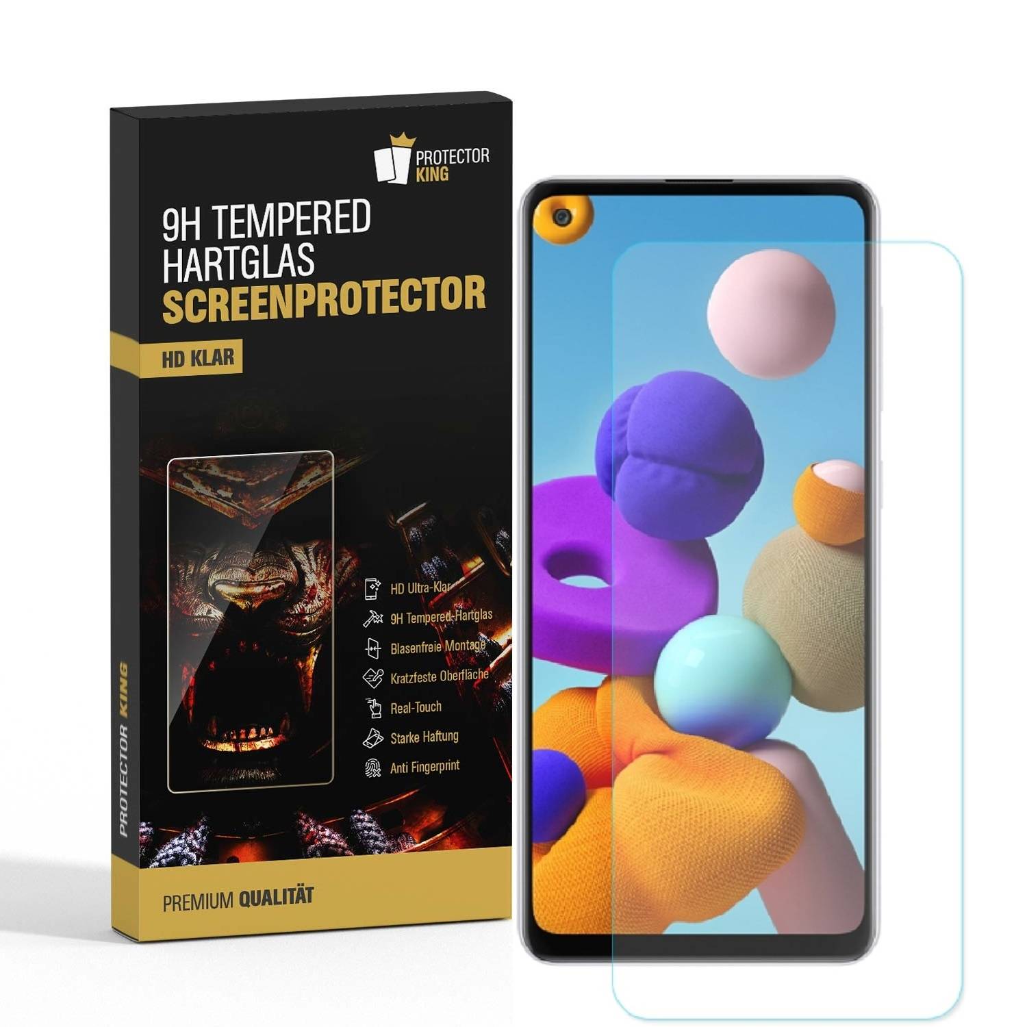 6x 9H Panzerglas für Samsung Galaxy A21s Displayschutz Panzerfolie Schutzfolie Hartglas Schutzglas Displayglas Tempered Glasfolie Sicherheitsglas
