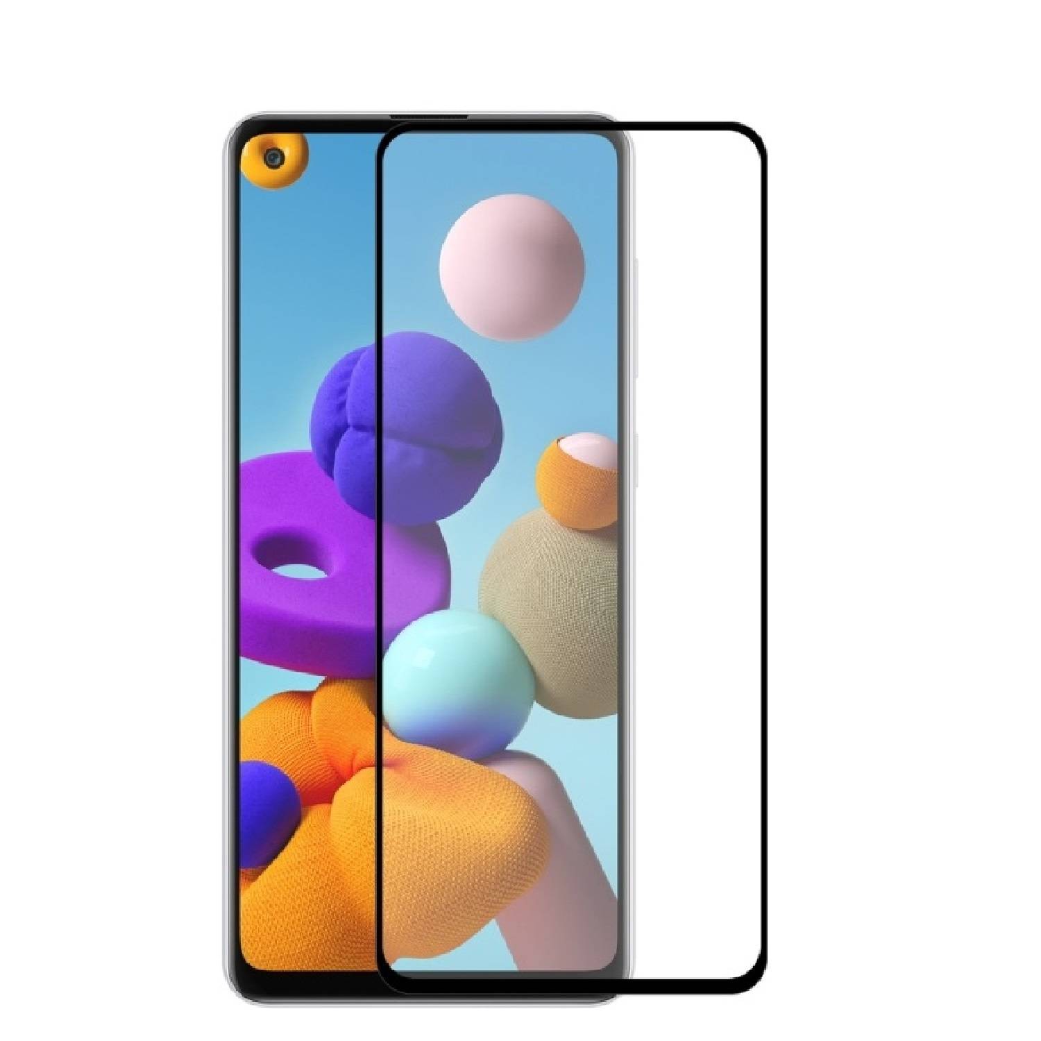 3x 9H Panzerglas für Samsung Galaxy A21s FULL COVER Displayschutz Schutzglas Hartglas Schutzfolie Panzerfolie KLAR Tempered echtes Displayglas