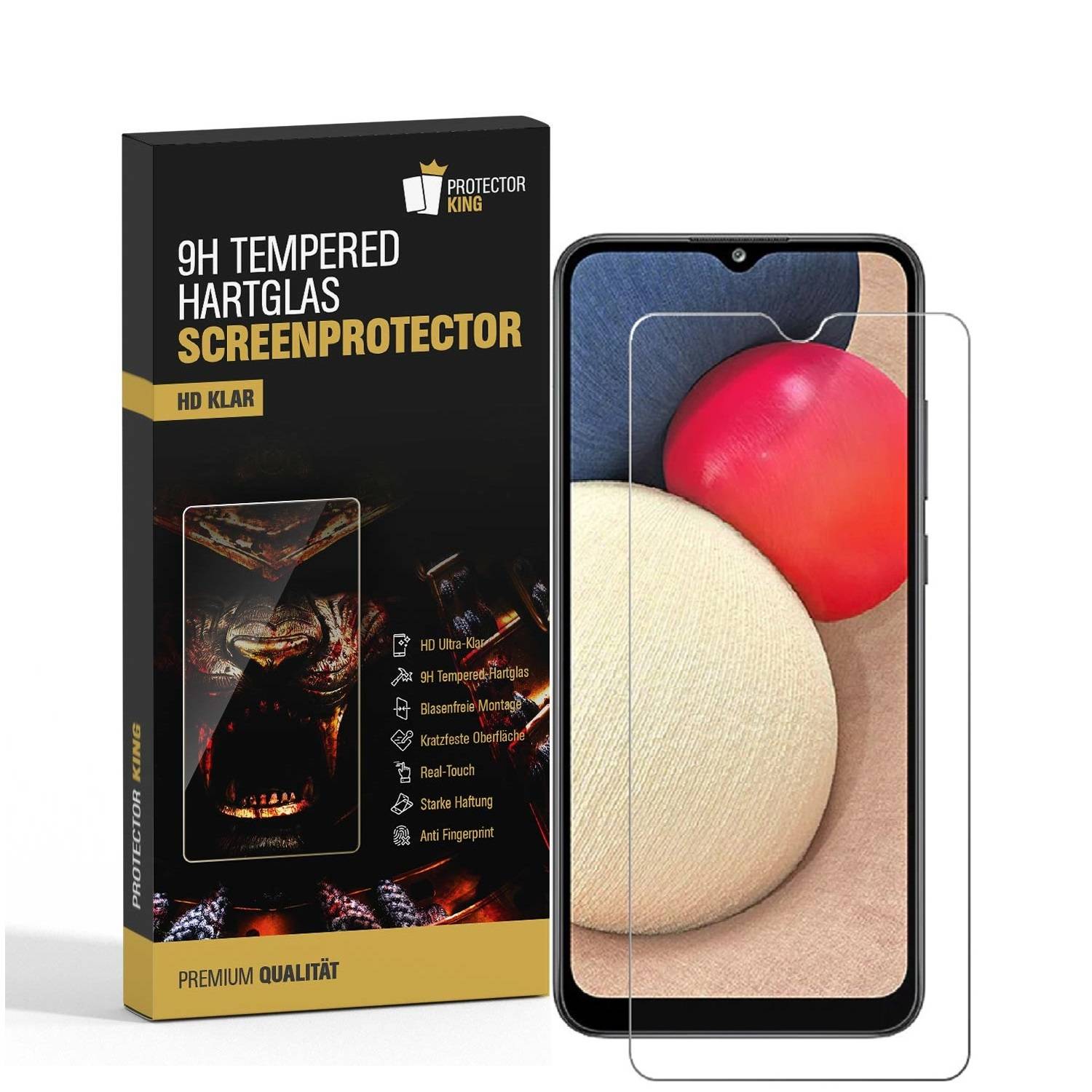 6x 9H Panzerglas für Samsung Galaxy A02S Displayschutz Panzerfolie Schutzfolie Hartglas Schutzglas Displayglas Tempered Glasfolie Sicherheitsglas