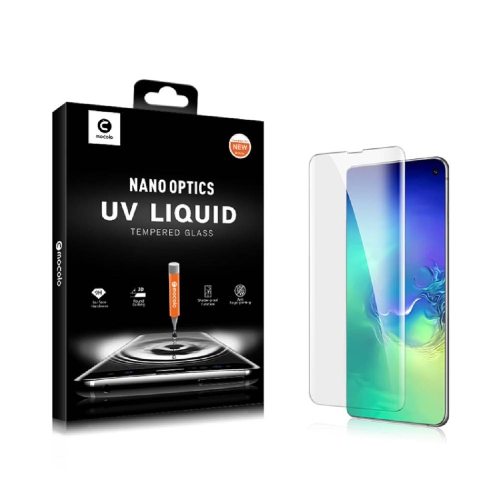 1x Mocolo 9H Panzerglas für Samsung Galaxy S10 FULL CURVED UV Liquid Schutzglas Panzerfolie Displayschutz Schutzfolie Displayglas Panzerglas