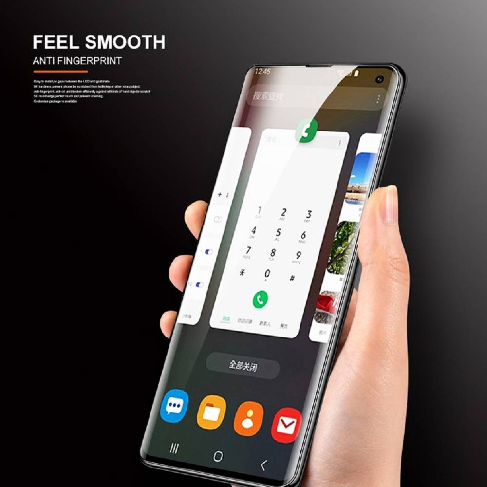 1x Mocolo 9H Panzerglas für Samsung Galaxy S10 FULL CURVED UV Liquid Schutzglas Panzerfolie Displayschutz Schutzfolie Displayglas Panzerglas