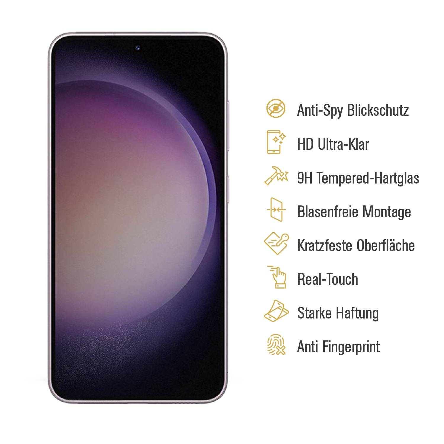 4x 9H Panzerglas für Samsung Galaxy A52 ANTI-SPY Privacy Displayschutz Panzerfolie Schutzfolie Hartglas Schutzglas Displayglas Tempered Glasfolie