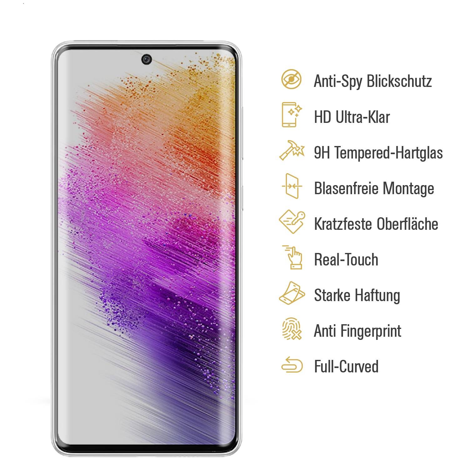 5x 9H Panzerglas für Samsung Galaxy A71 Anti-Spy Privacy Blickschutz echtes Tempered Panzerglas Panzerfolie Displayschutz Schutzfolie Schutzglas