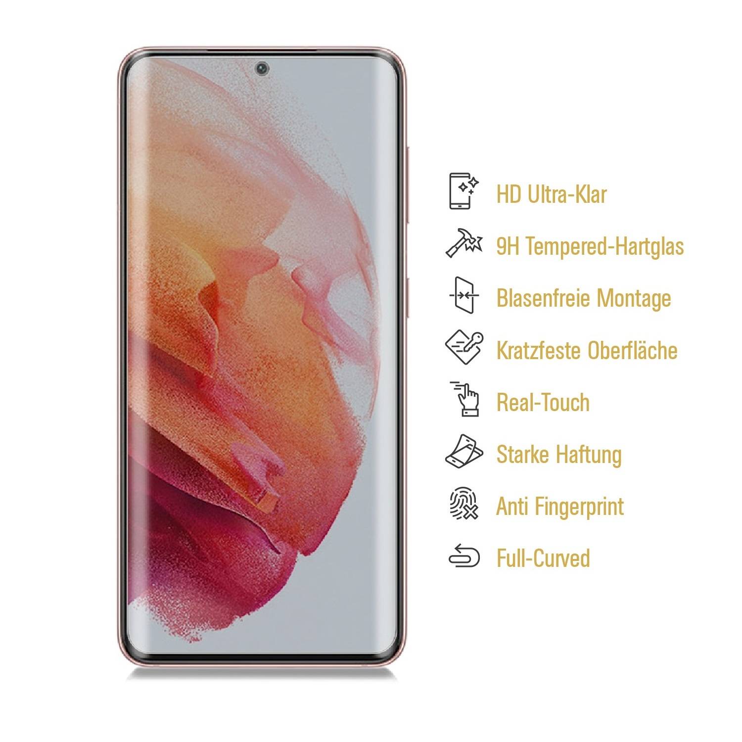 6x Blickschutz 9H Panzerglas für Samsung Galaxy S21 Ultra FULL CURVED ANTI-SPY PRIVACY Displayschutz Schutzglas Panzerfolie Schutzfolie echtes