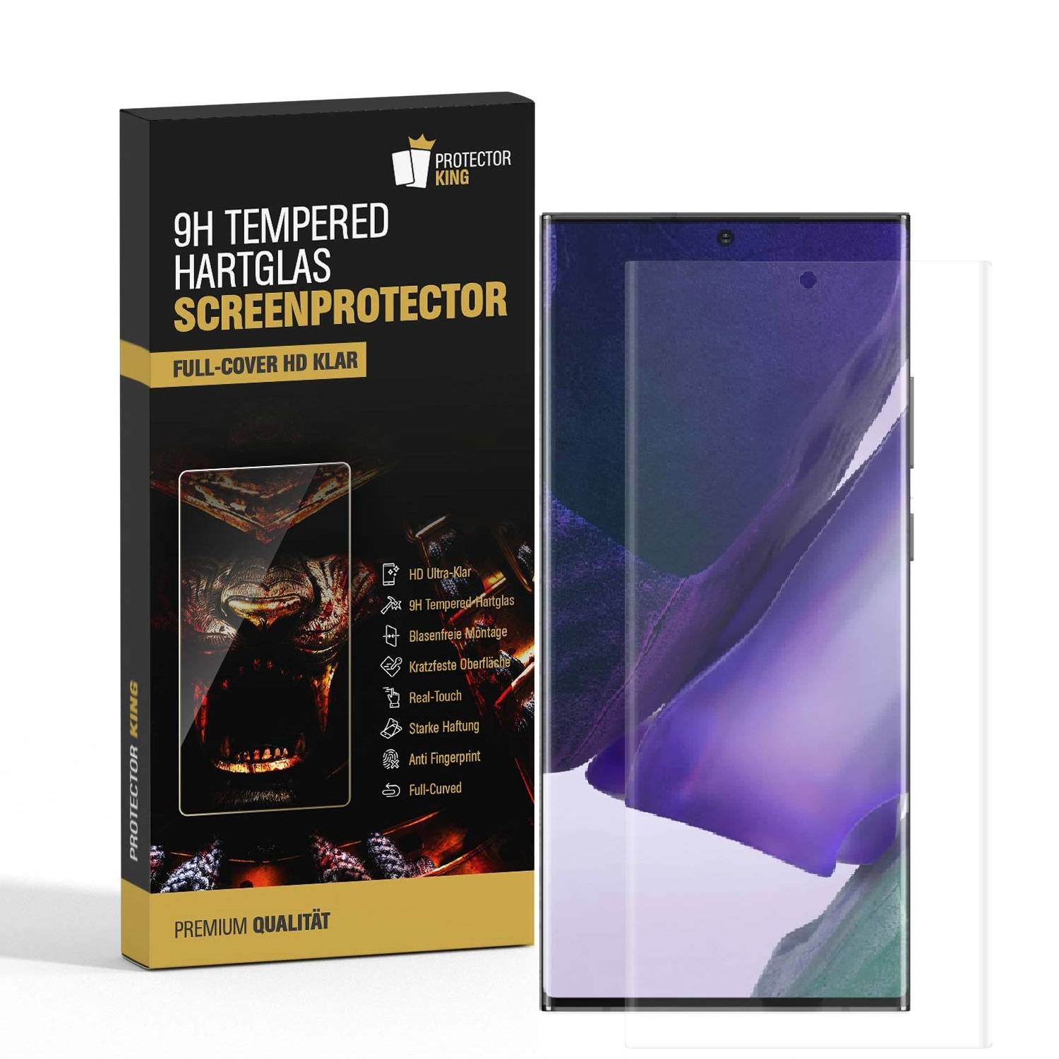 2x 9H Panzerglas für Samsung Galaxy Note 20 FULL CURVED 3D Klar Displayschutz Schutzfolie Schutzglas Panzerfolie Displayglas echtes Tempered