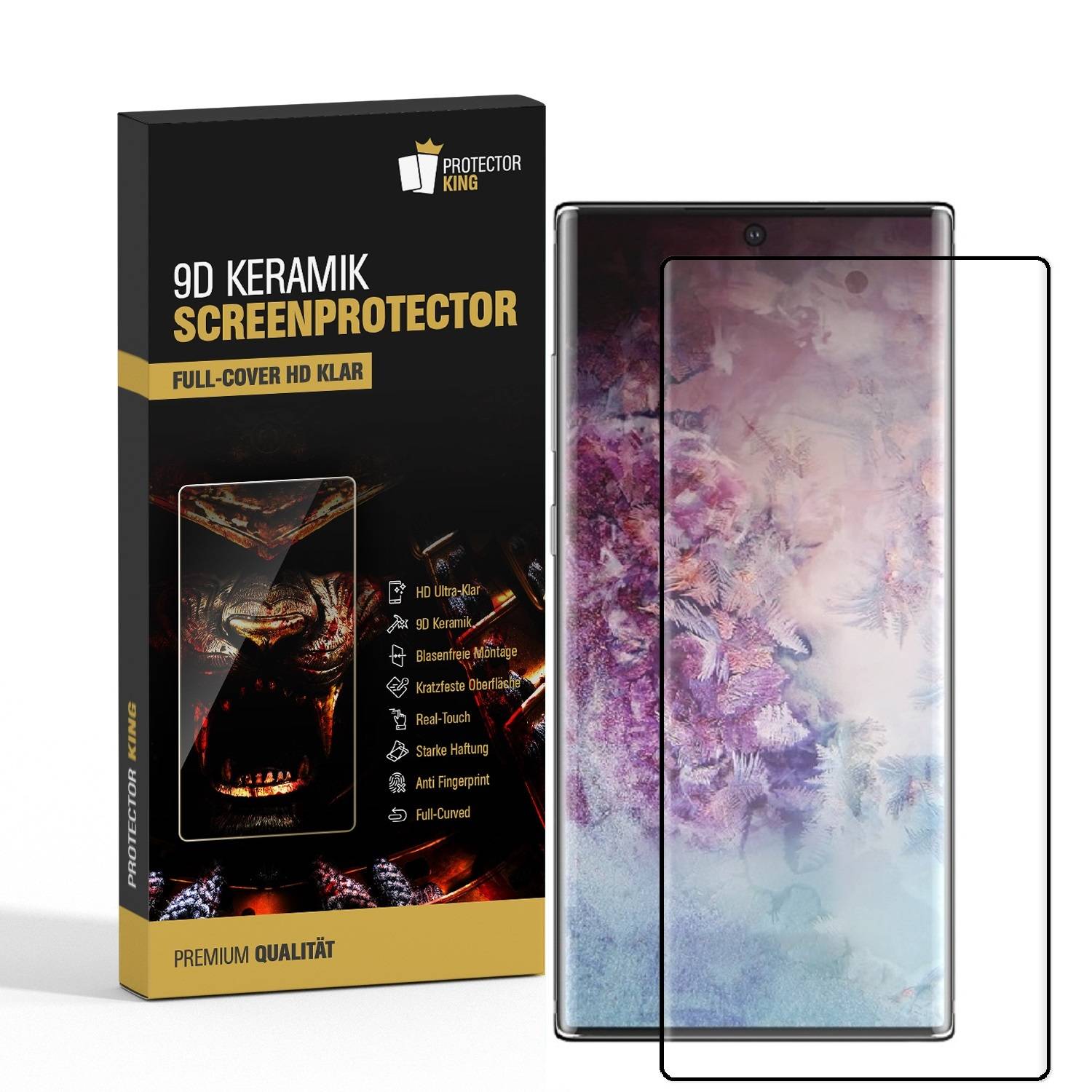 4x 9D Keramik-Glass für Samsung Galaxy Note 10 FULL CURVED 3D KLAR Panzerfolie Displayschutz Schutzfolie Ceramic Screen-Protector