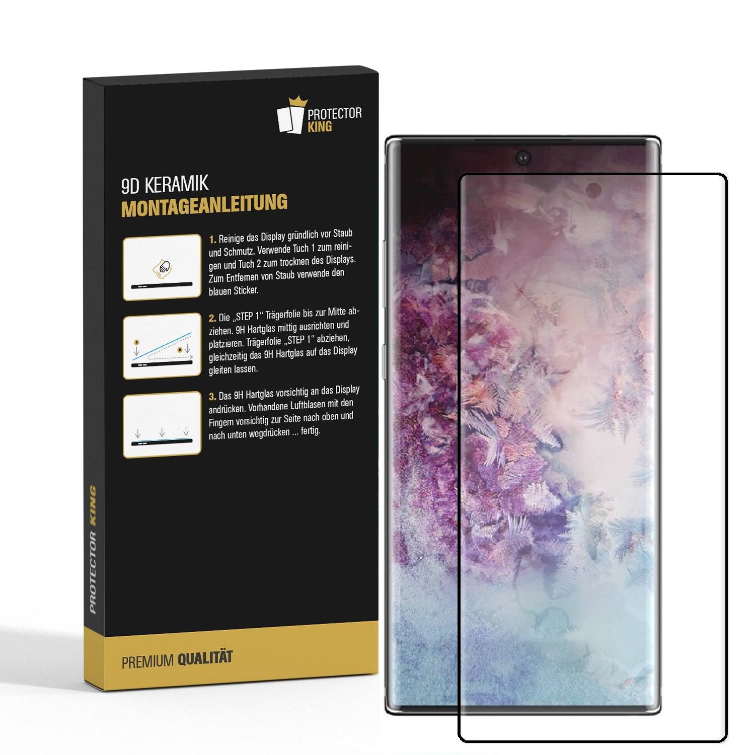 6x 9D Keramik-Glass für Samsung Galaxy Note 10 FULL CURVED 3D KLAR Panzerfolie Displayschutz Schutzfolie Ceramic Screen-Protector