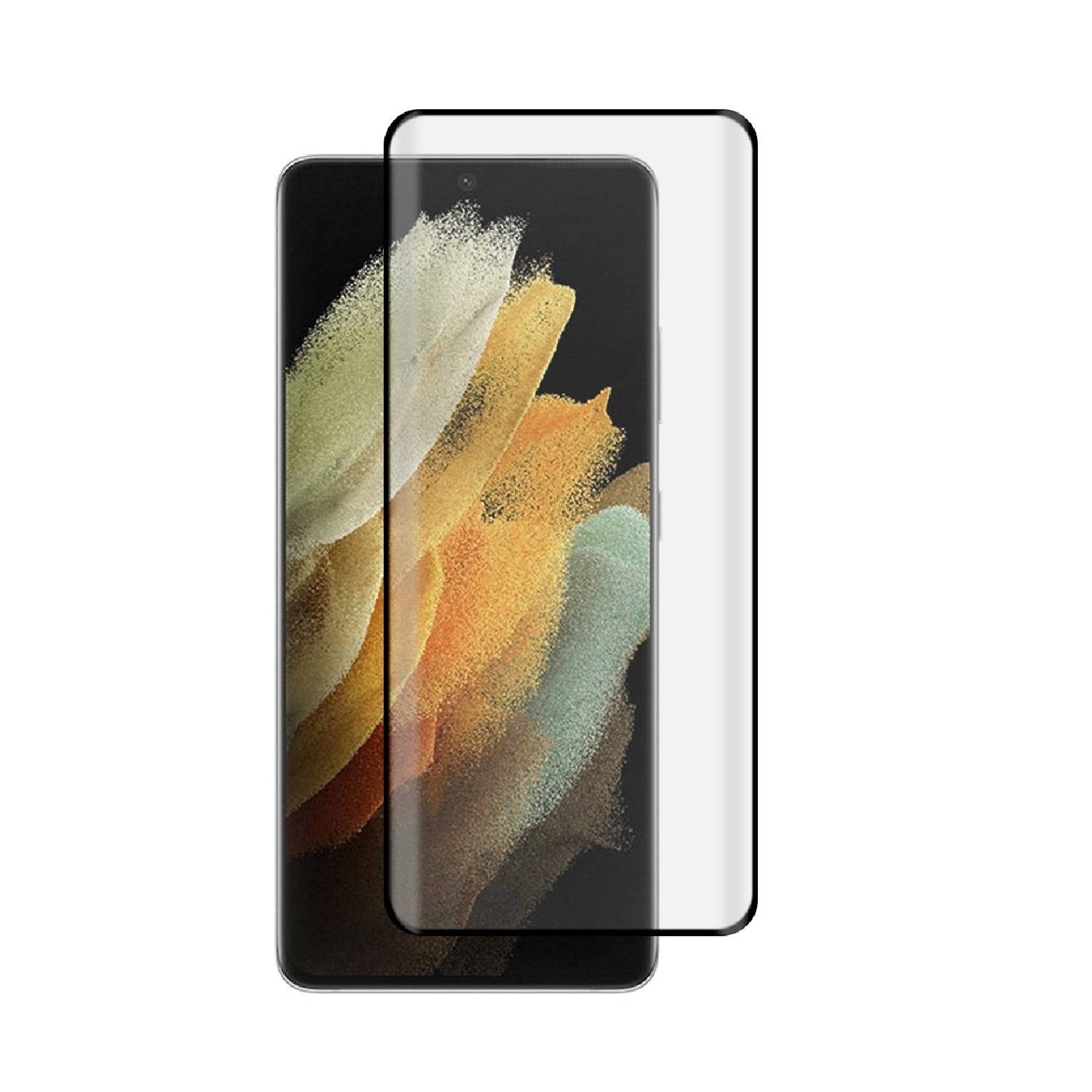 3x 9D Keramik-Glass für Samsung Galaxy S21 Ultra FULL CURVED 3D KLAR Panzerfolie Displayschutz Schutzfolie Ceramic Screen-Protector