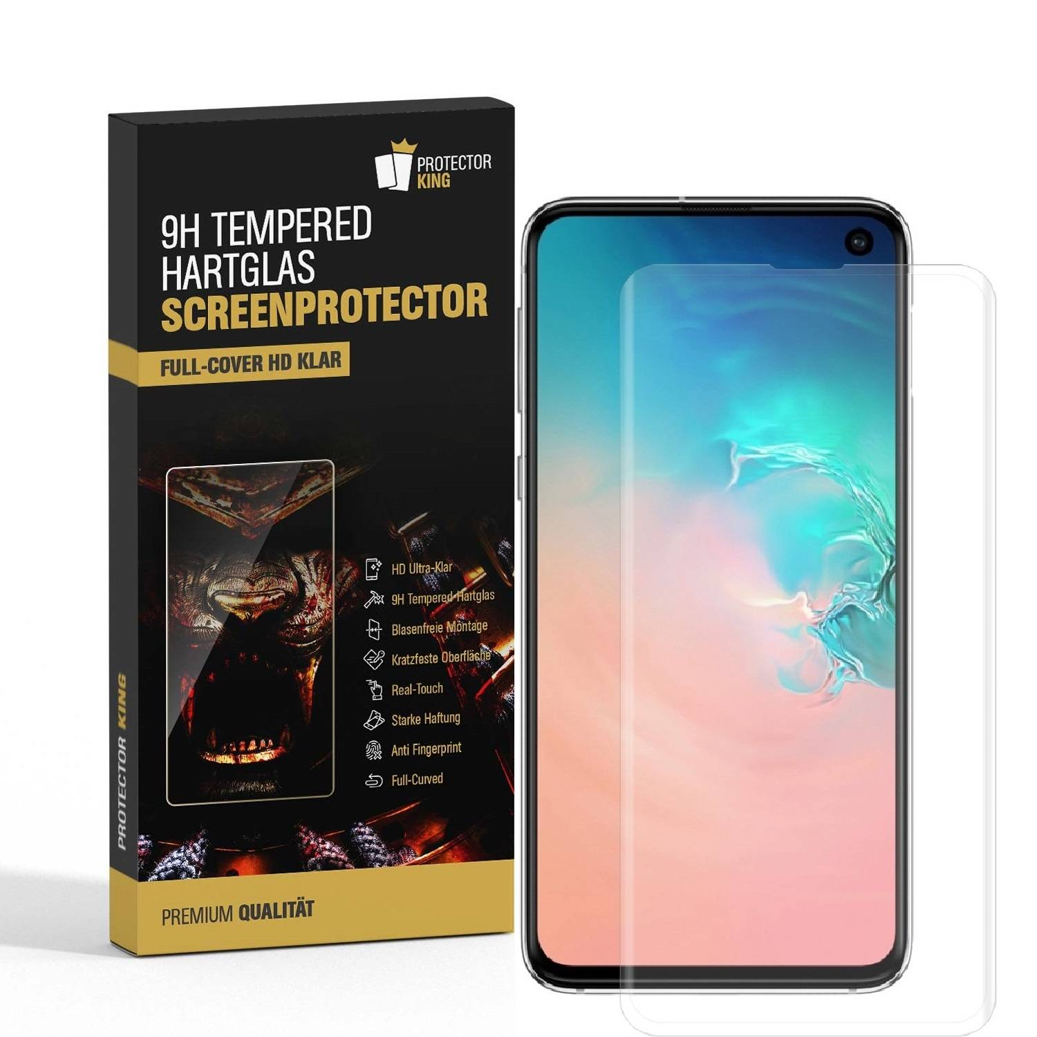 2x 9H Panzerglas für Samsung Galaxy S10e FULL CURVED Displayschutz Schutzglas Panzerfolie Schutzfolie Displayglas Hartglas echtes Tempered