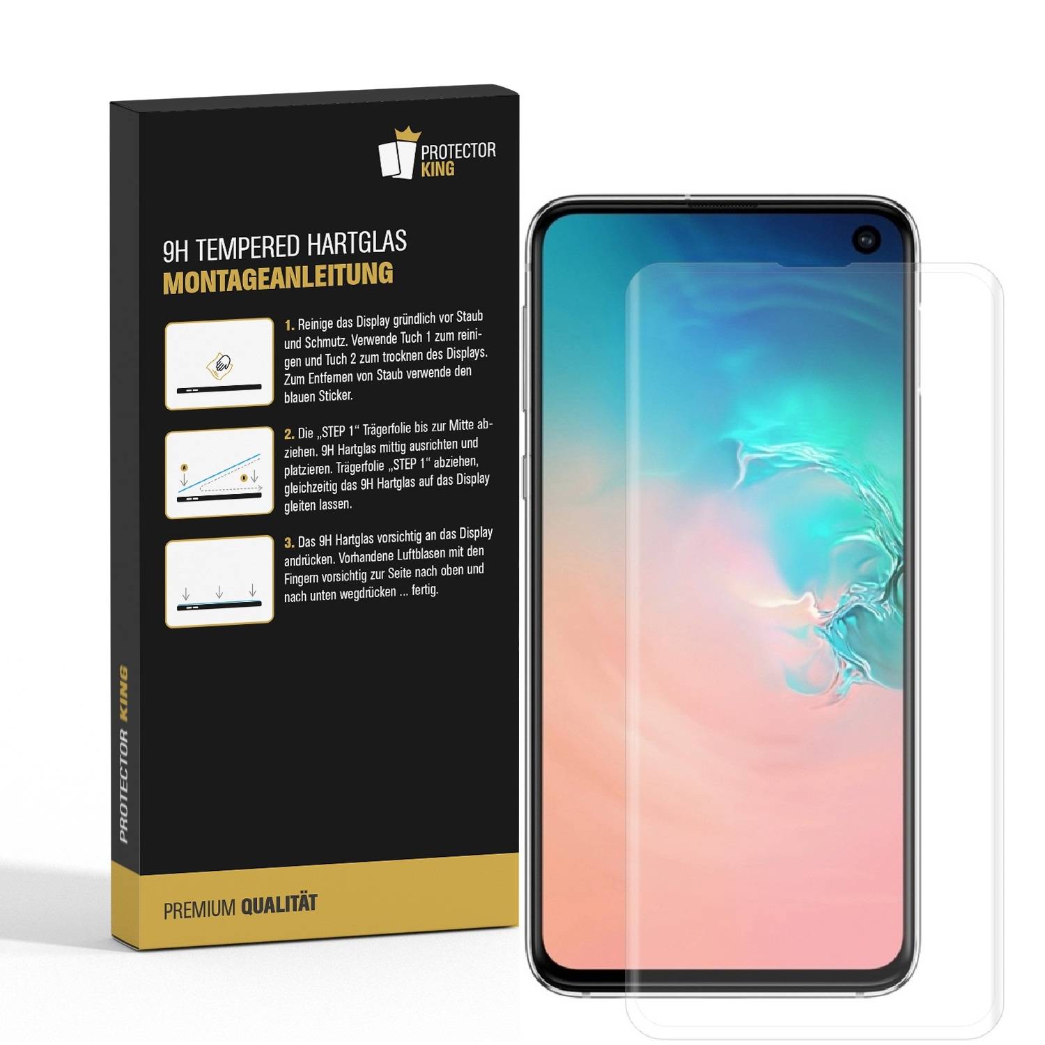 2x 9H Panzerglas für Samsung Galaxy S10e FULL CURVED Displayschutz Schutzglas Panzerfolie Schutzfolie Displayglas Hartglas echtes Tempered