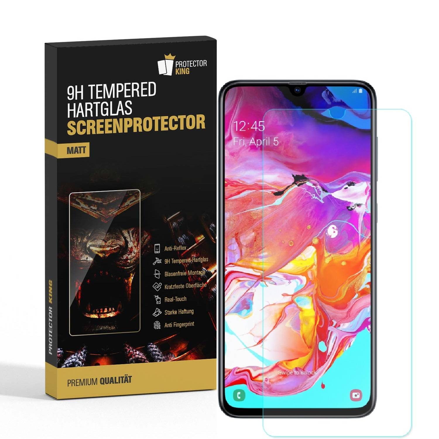 2x 9H Hartglas für Samsung Galaxy A50 Panzerfolie Displayschutz Schutzglas MATT Schutzfolie Panzerglas