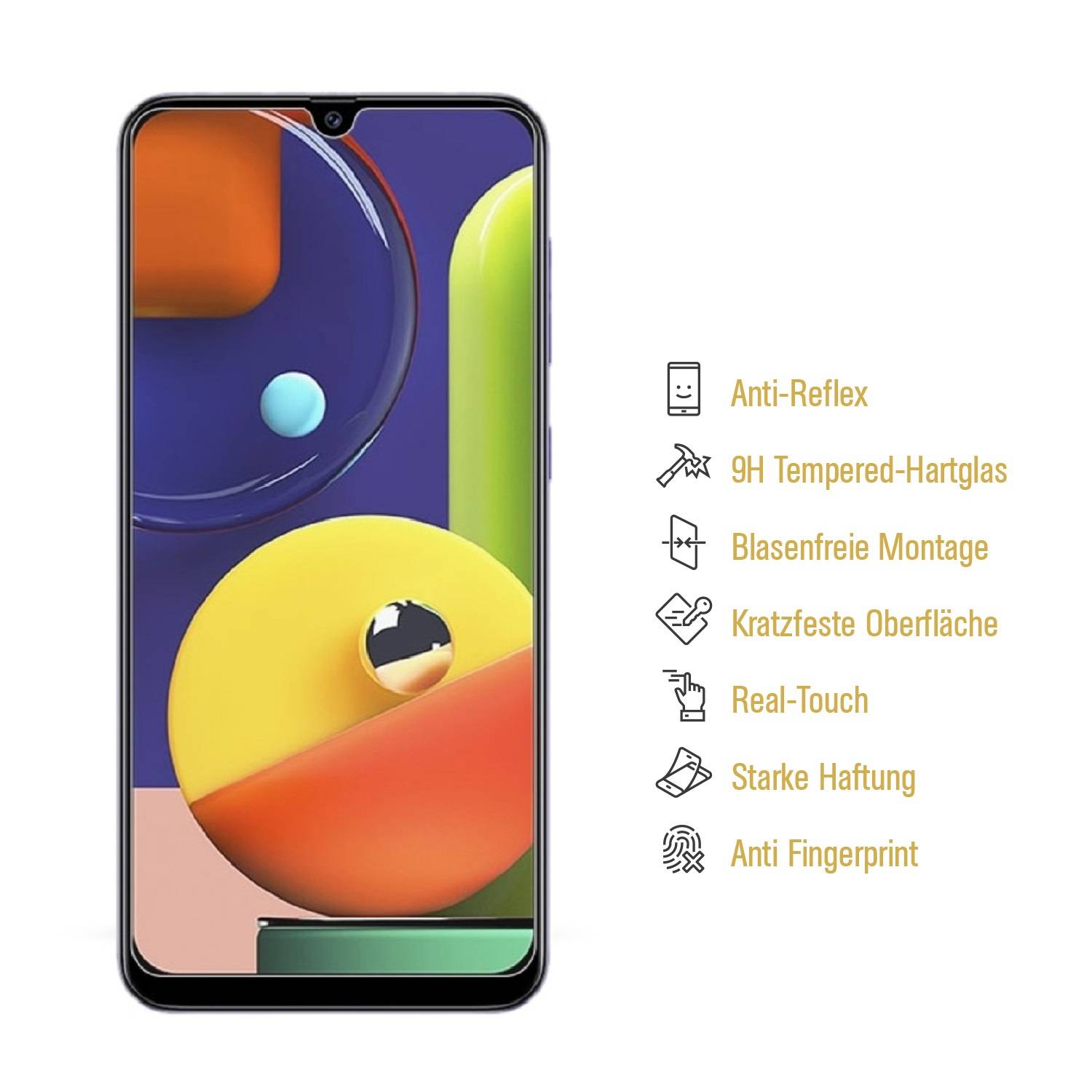 3x 9H Hartglas für Samsung Galaxy A50s Panzerfolie Displayschutz Schutzglas MATT Schutzfolie Panzerglas