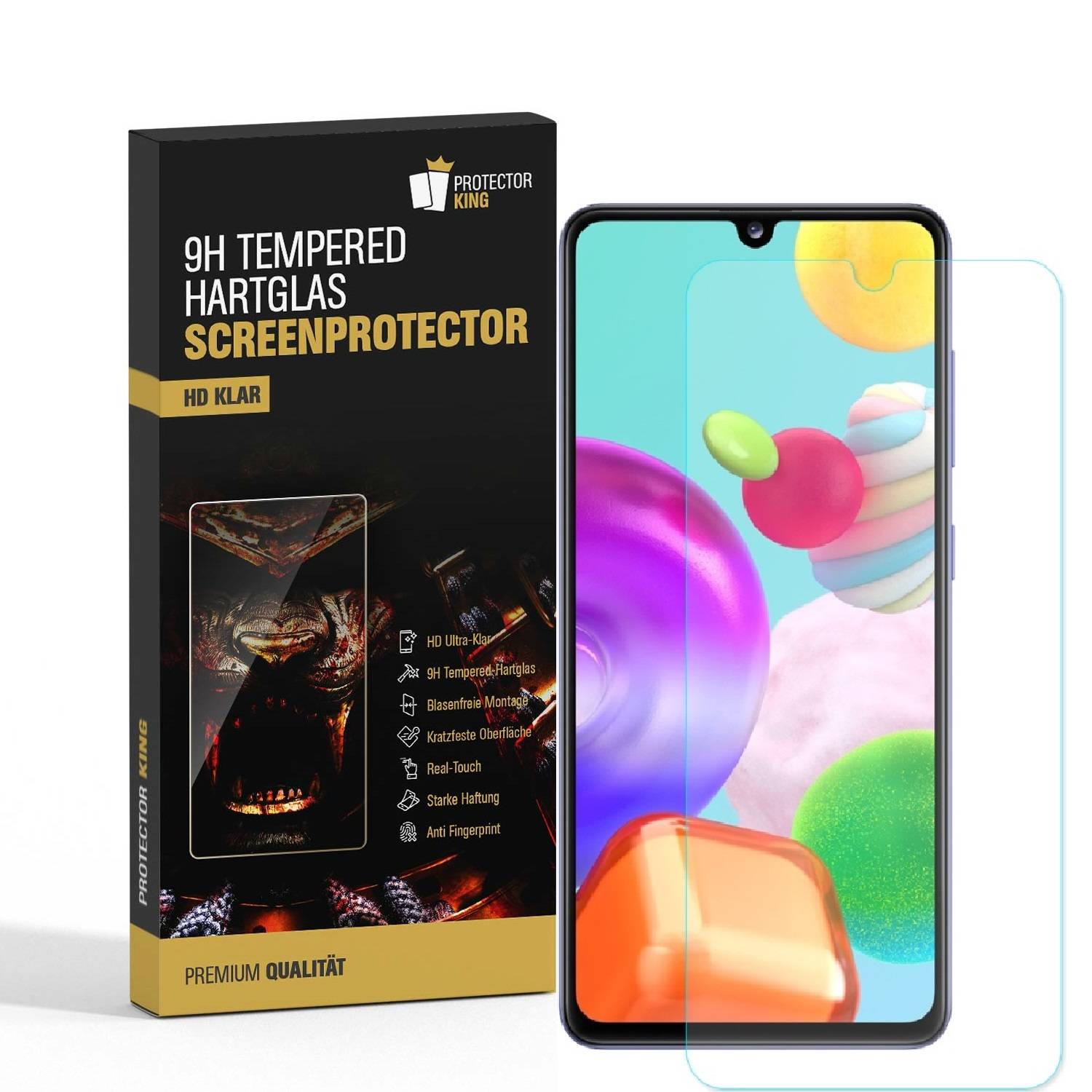 4x 9H Panzerglas für Samsung Galaxy A41 Displayschutz Schutzglas Panzerfolie Schutzfolie Hartglas Displayglas Tempered Glasfolie Sicherheitsglas