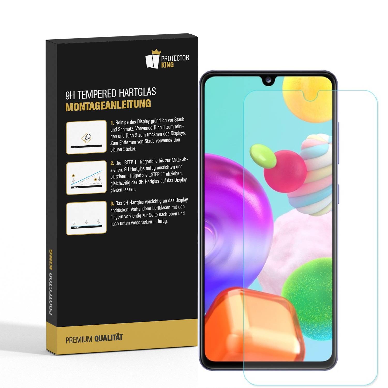 4x 9H Panzerglas für Samsung Galaxy A41 Displayschutz Schutzglas Panzerfolie Schutzfolie Hartglas Displayglas Tempered Glasfolie Sicherheitsglas