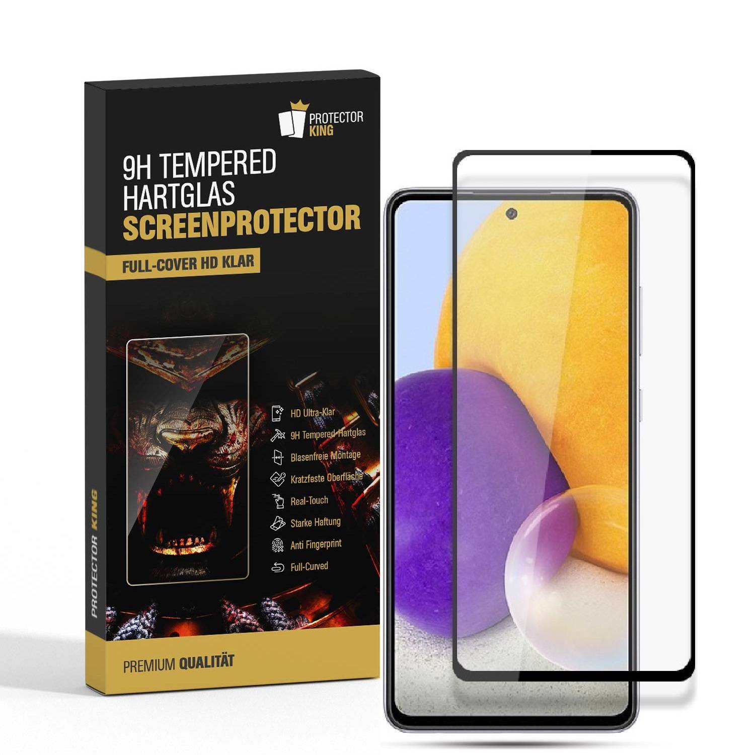 1x 9H Panzerglas für Samsung Galaxy A53 FULL COVER HD KLAR echtes Tempered Glass Panzerfolie Displayschutz Schutzglas Hartglas Schutzfolie