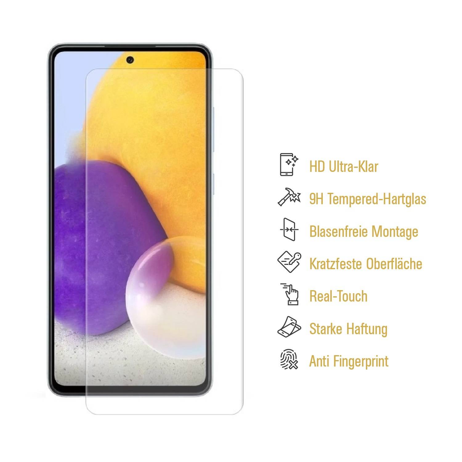 2x 9H Panzerglas für Samsung Galaxy A53 HD KLAR echtes Tempered Glass Panzerfolie Displayschutz Schutzglas Hartglas Schutzfolie Screen-Protector