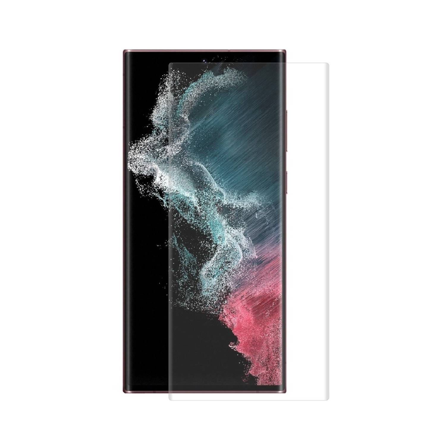 1x 9H Panzerglas für Samsung Galaxy S22 Ultra Full-Screen Protector HD klar UV-Liquid Tempered Hartglas Displayschutz Schutzglas
