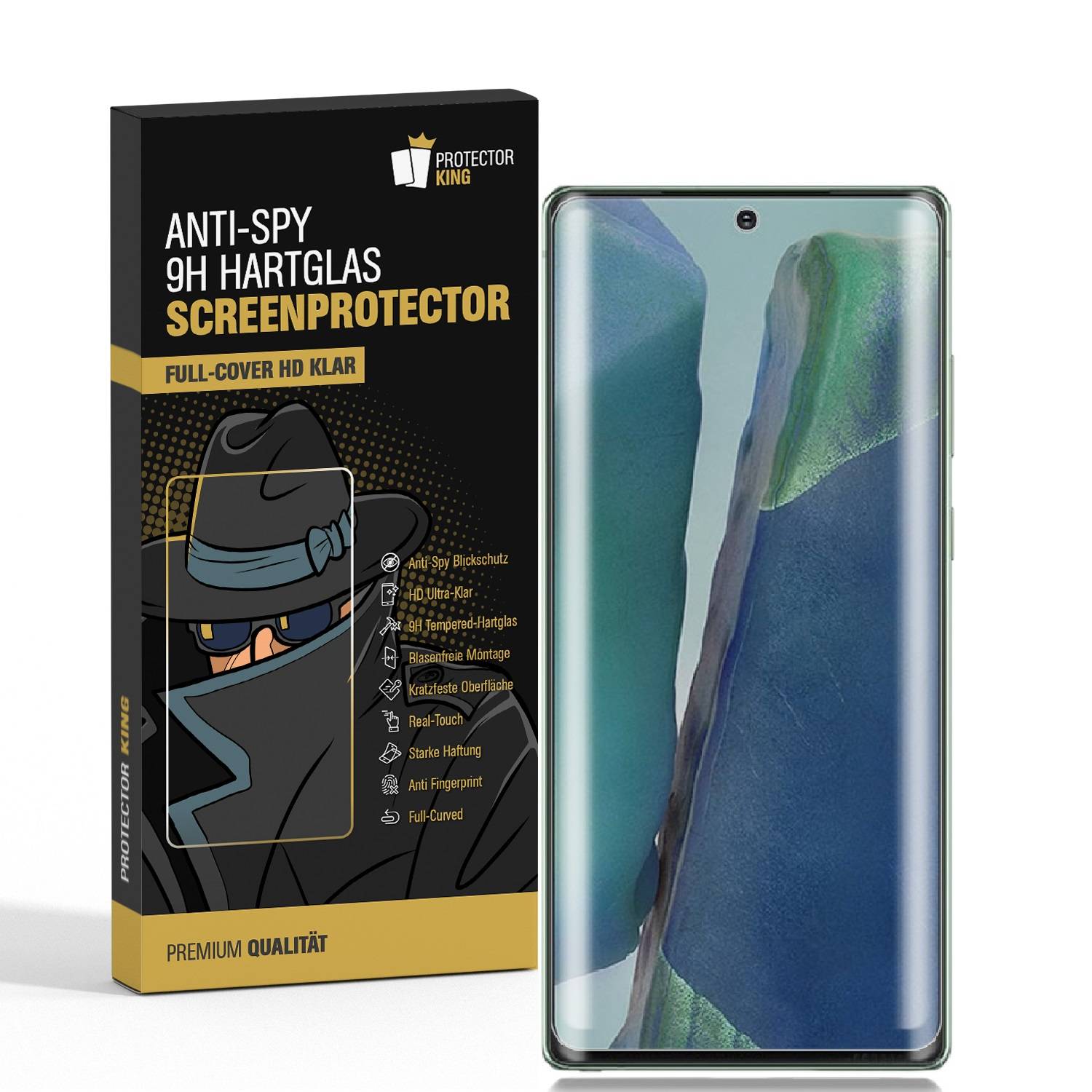 2x Blickschutz 9H Panzerhartglas für Samsung Galaxy Note 20 5G Anti-Spion Displayschutz Panzerfolie Schutzfolie echtes Tempered Panzerglas