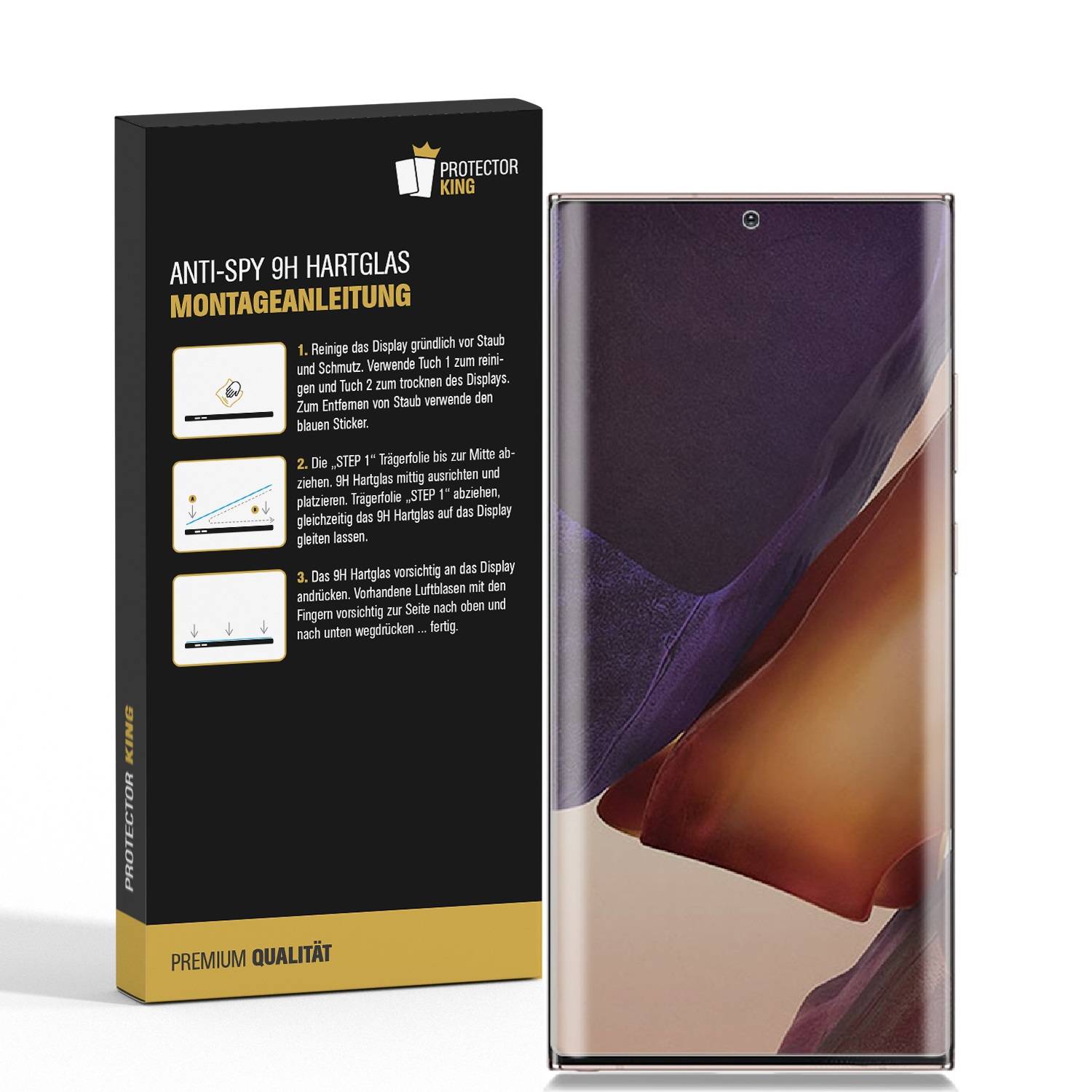 6x Blickschutz 9H Panzerhartglas für Samsung Galaxy Note 20 Ultra 5G Anti-Spion Displayschutz Panzerfolie Schutzfolie echtes Tempered Panzerglas