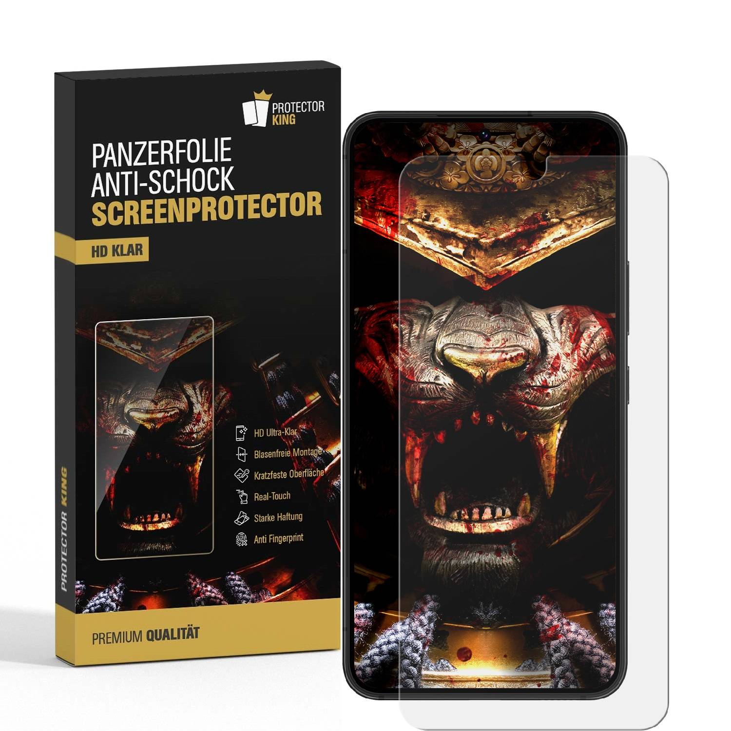 6x 9H Nano-Glass für Samsung Galaxy S23 Plus 3D KLAR Anti-Shock Anti-Bruch Anti-Stoß Anti-Schmutz Panzernanoglas Displayschutz Schutzfolie Panzerfol
