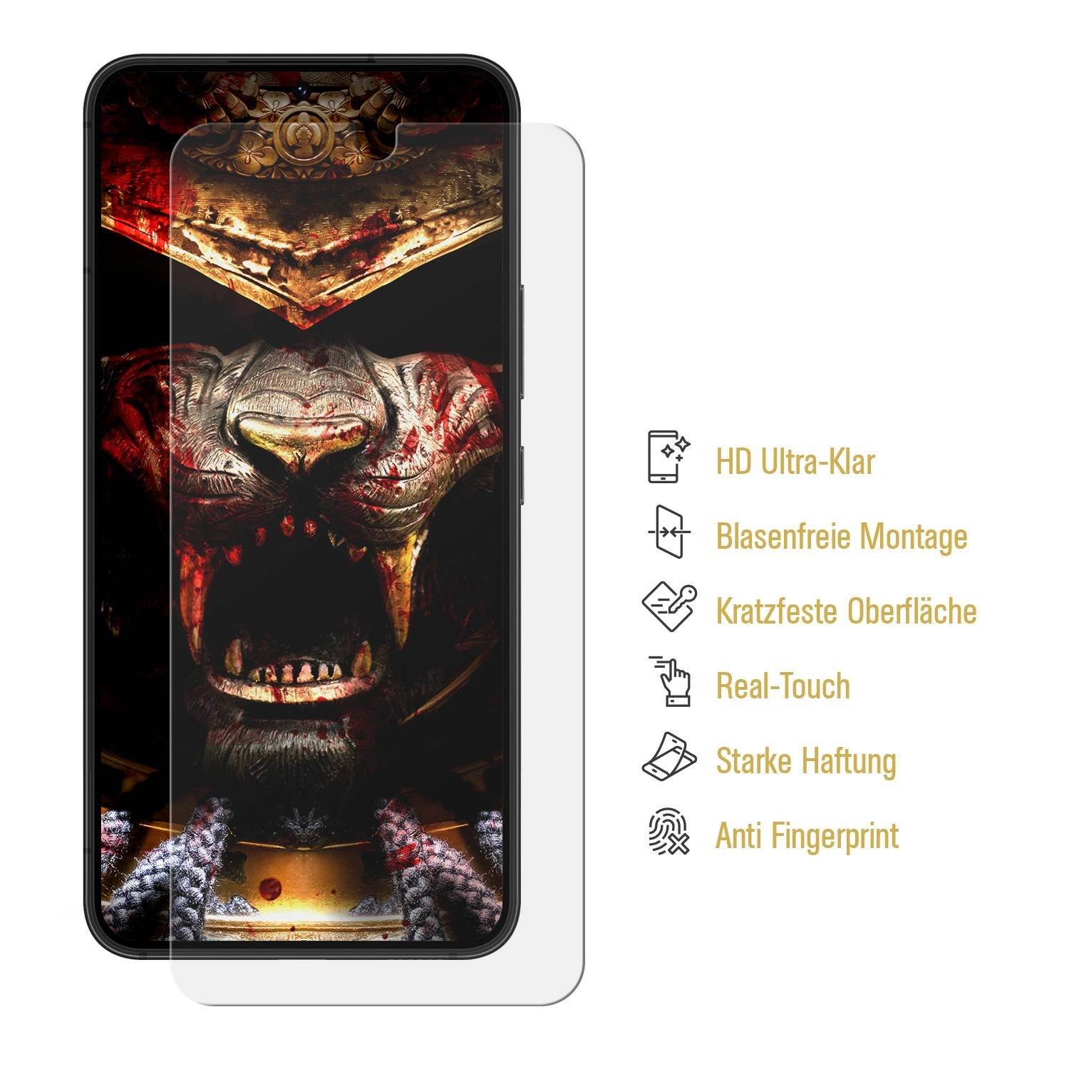 6x 9H Nano-Glass für Samsung Galaxy S23 Plus 3D KLAR Anti-Shock Anti-Bruch Anti-Stoß Anti-Schmutz Panzernanoglas Displayschutz Schutzfolie Panzerfol
