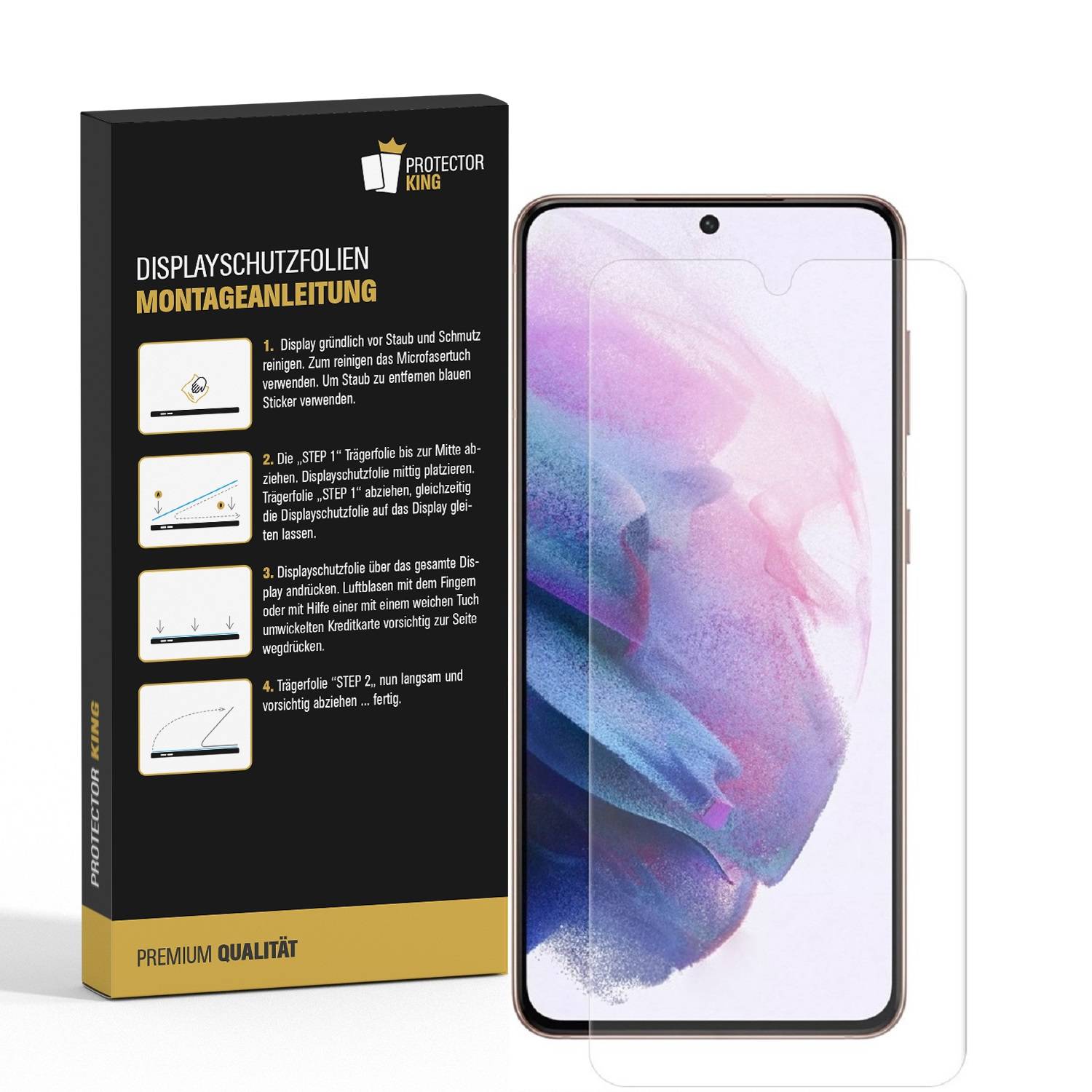 3x 9H Nano-Glass für Samsung Galaxy S22 Plus 3D KLAR Anti-Shock Anti-Bruch Anti-Stoß Anti-Schmutz Panzernanoglas Displayschutz Schutzfolie Panzerfol