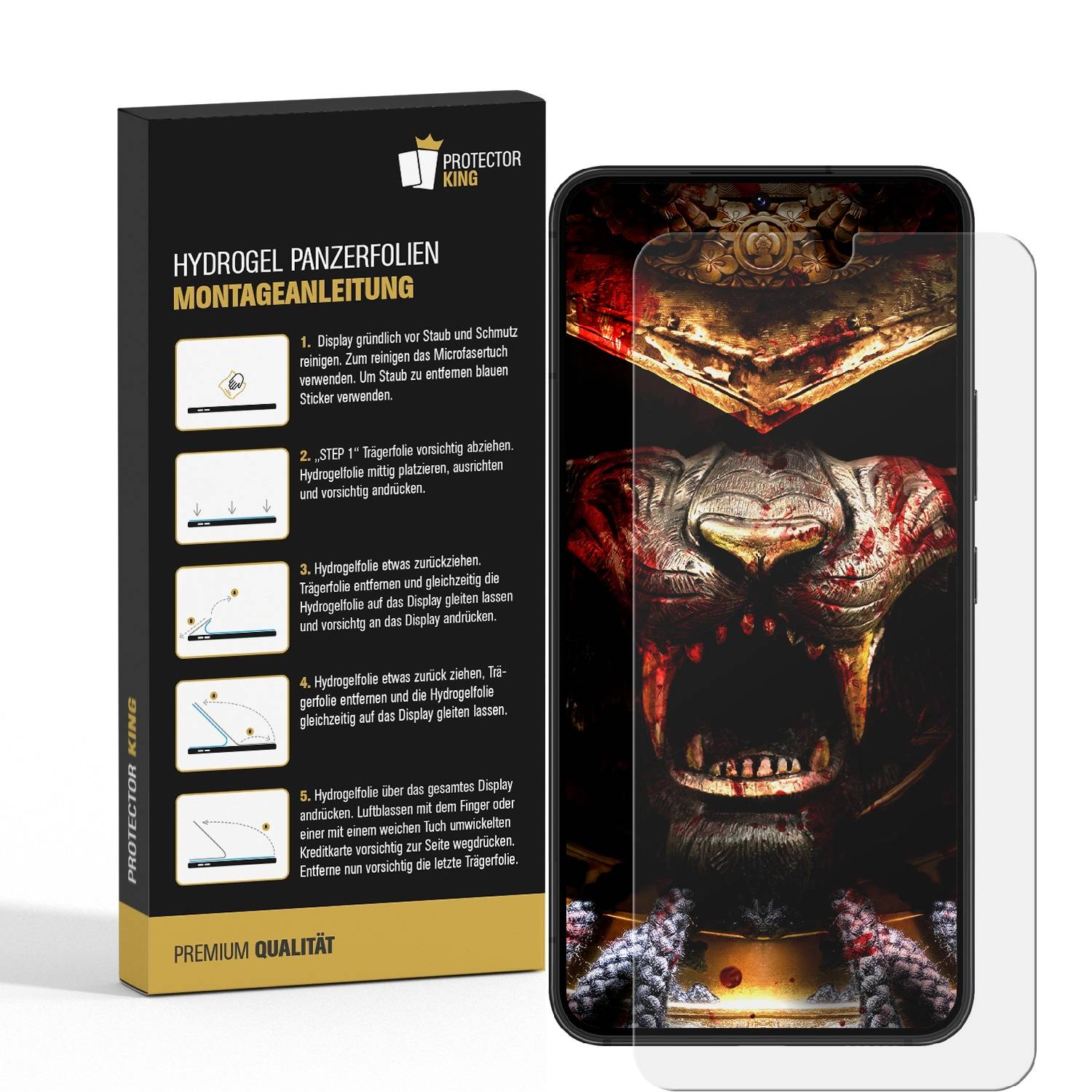 1x Hydrogel-Glass für Samsung Galaxy S23 Selbstheilend für Micro Kratzer 3D KLAR Panzerfolie Displayschutz Schutzfolie Screen-Protector