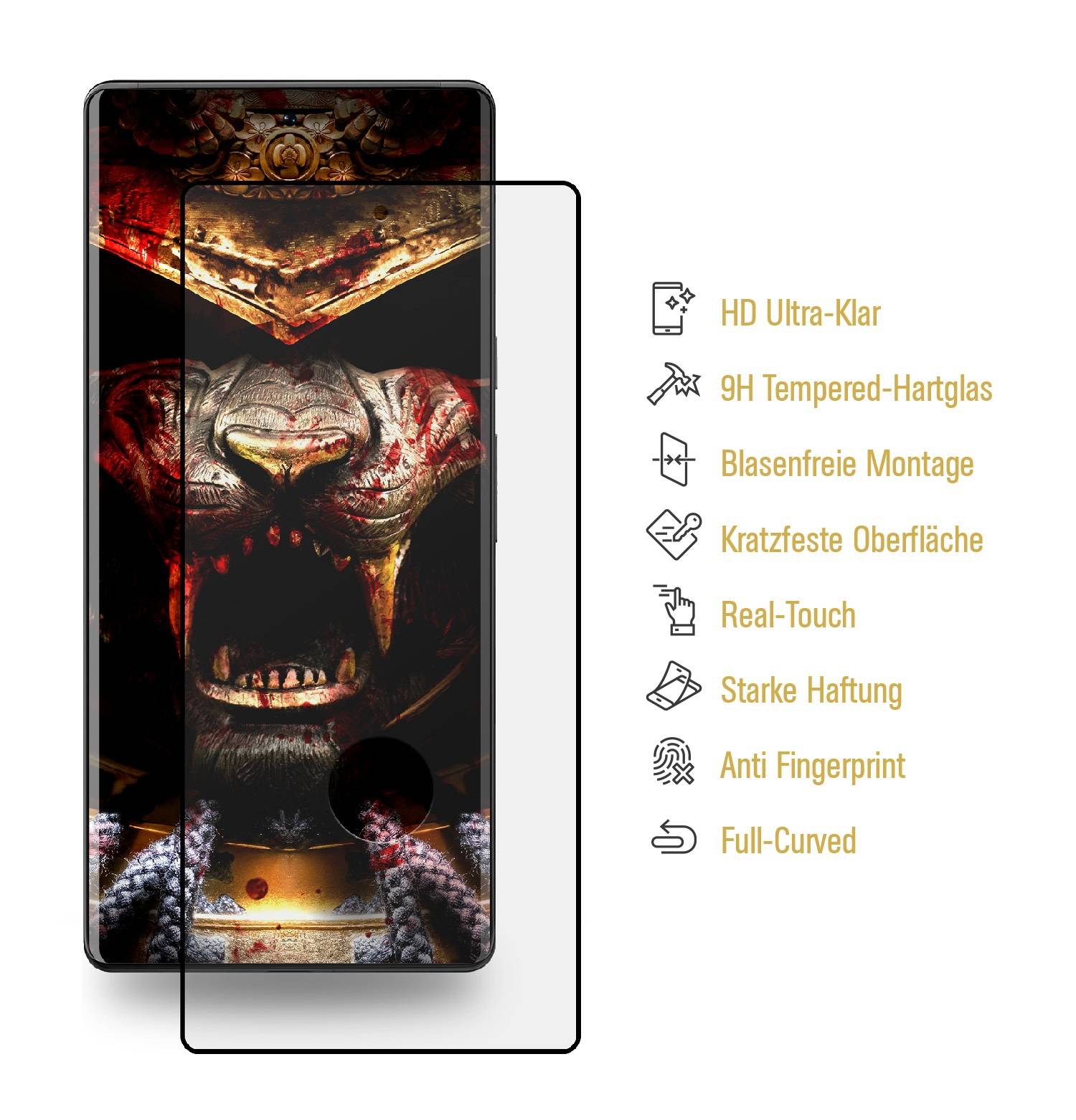 Kopie von 1x 9H Panzerglas für Google Pixel 7 Pro FULL CURVED KLAR Displayglas Hartglas Schutzglas ECHTES Tempered Hartglas Glasfolie #1