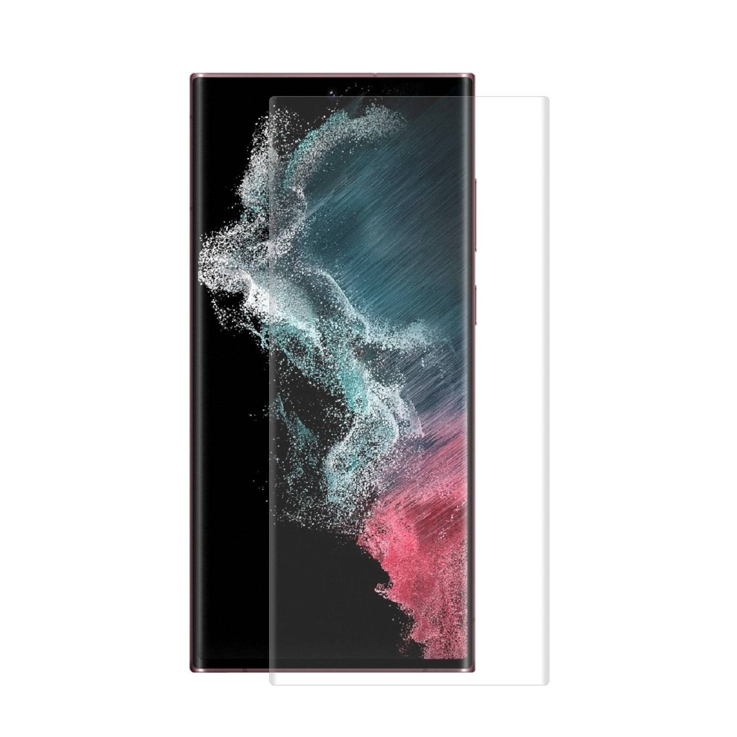4x Hydrogel-Glass für Samsung Galaxy S22 Ultra Selbstheilend für Micro Kratzer 3D KLAR Panzerfolie Displayschutz Schutzfolie Screen-Protector