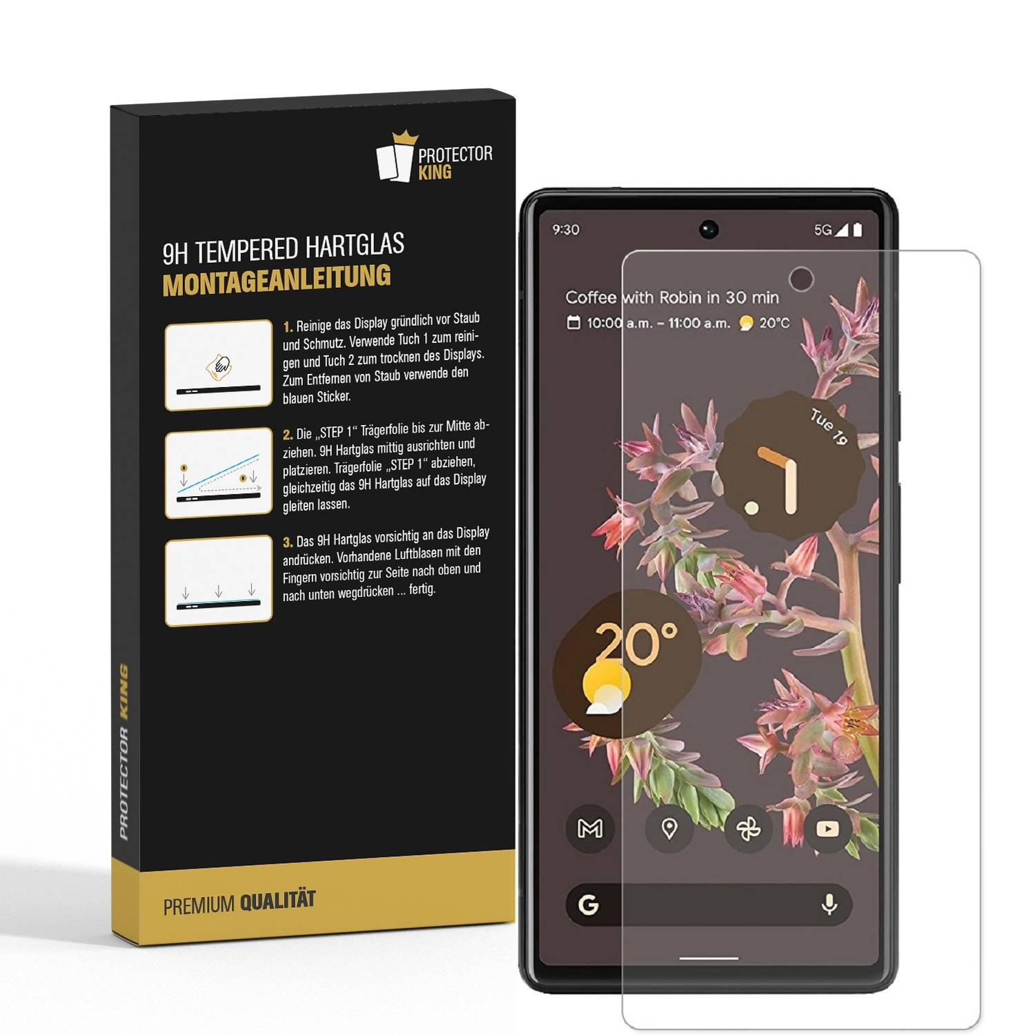 4x 9H Hartglas für Google Pixel 6a Displayschutz Panzerfolie Schutzfolie Panzerglas Schutzglas Displayglas Tempered Glasfolie Sicherheitsglas