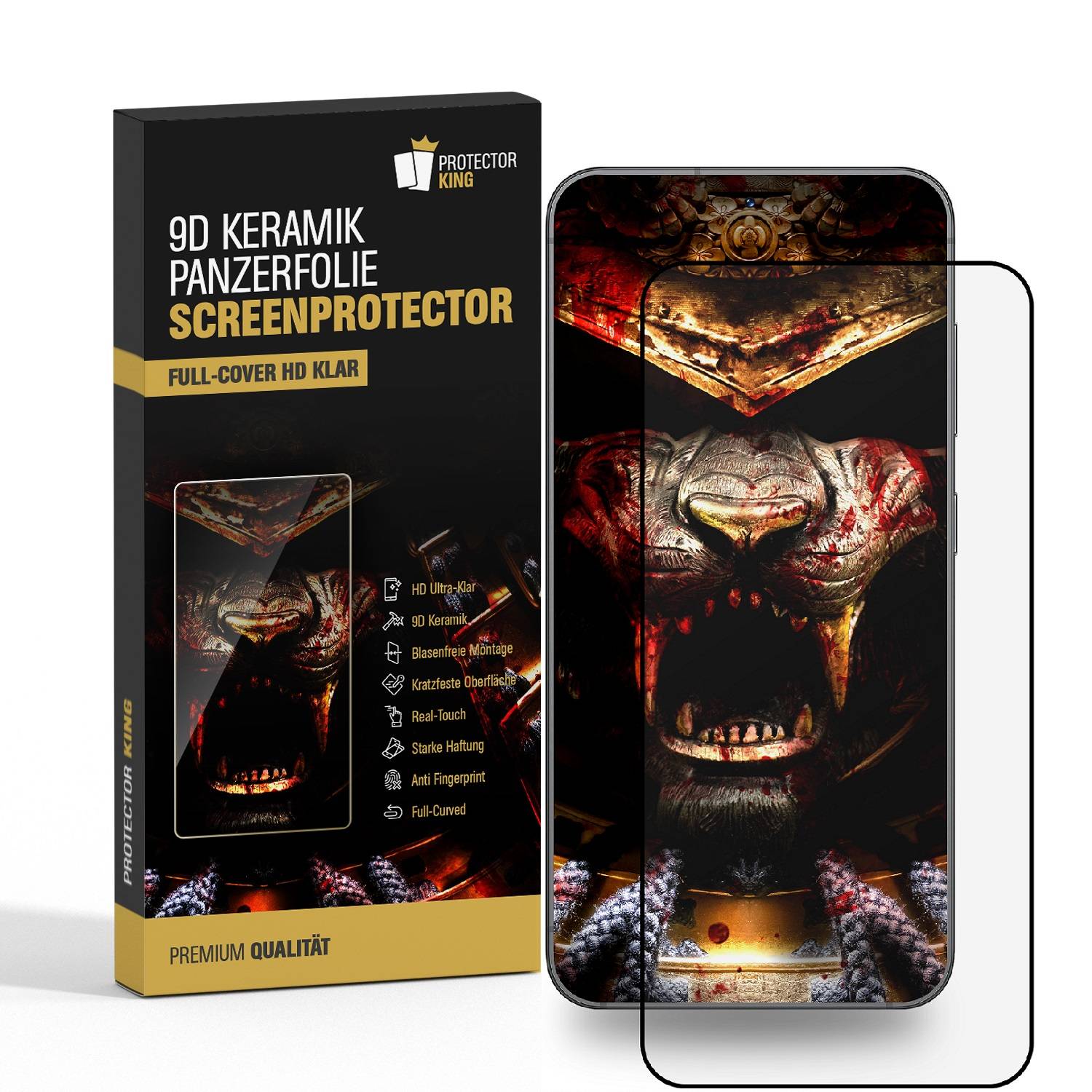 3x 9D Keramik-Glass für Samsung Galaxy A54 5G FULL COVER 3D KLAR Panzerfolie Displayschutz Schutzfolie Ceramic Screen-Protector