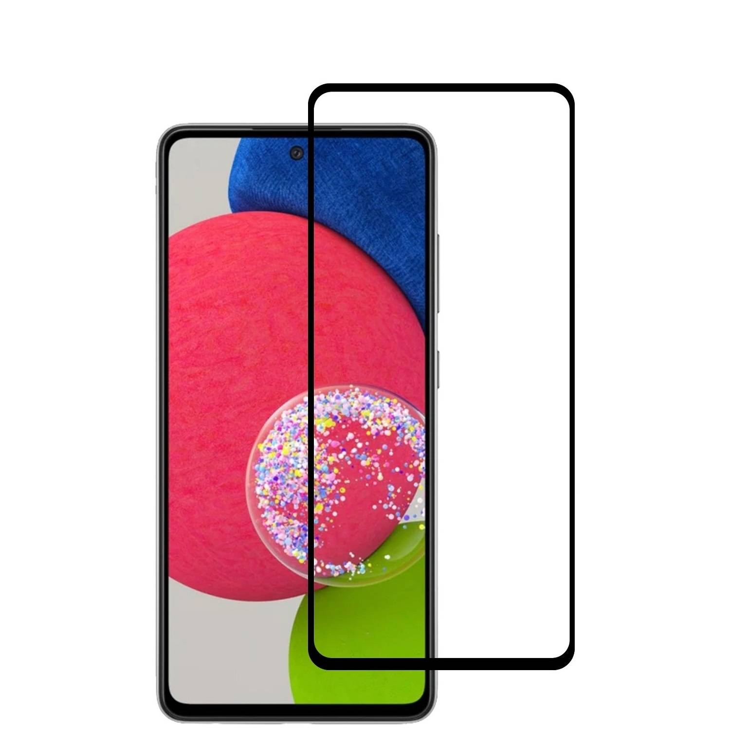 1x 9H Hartglas für Samsung Galaxy A52s FULL COVER Schutzfolie Schutzglas SW Displayglas Tempered Glasfolie Panzerglas Sicherheitsglas Echtglas