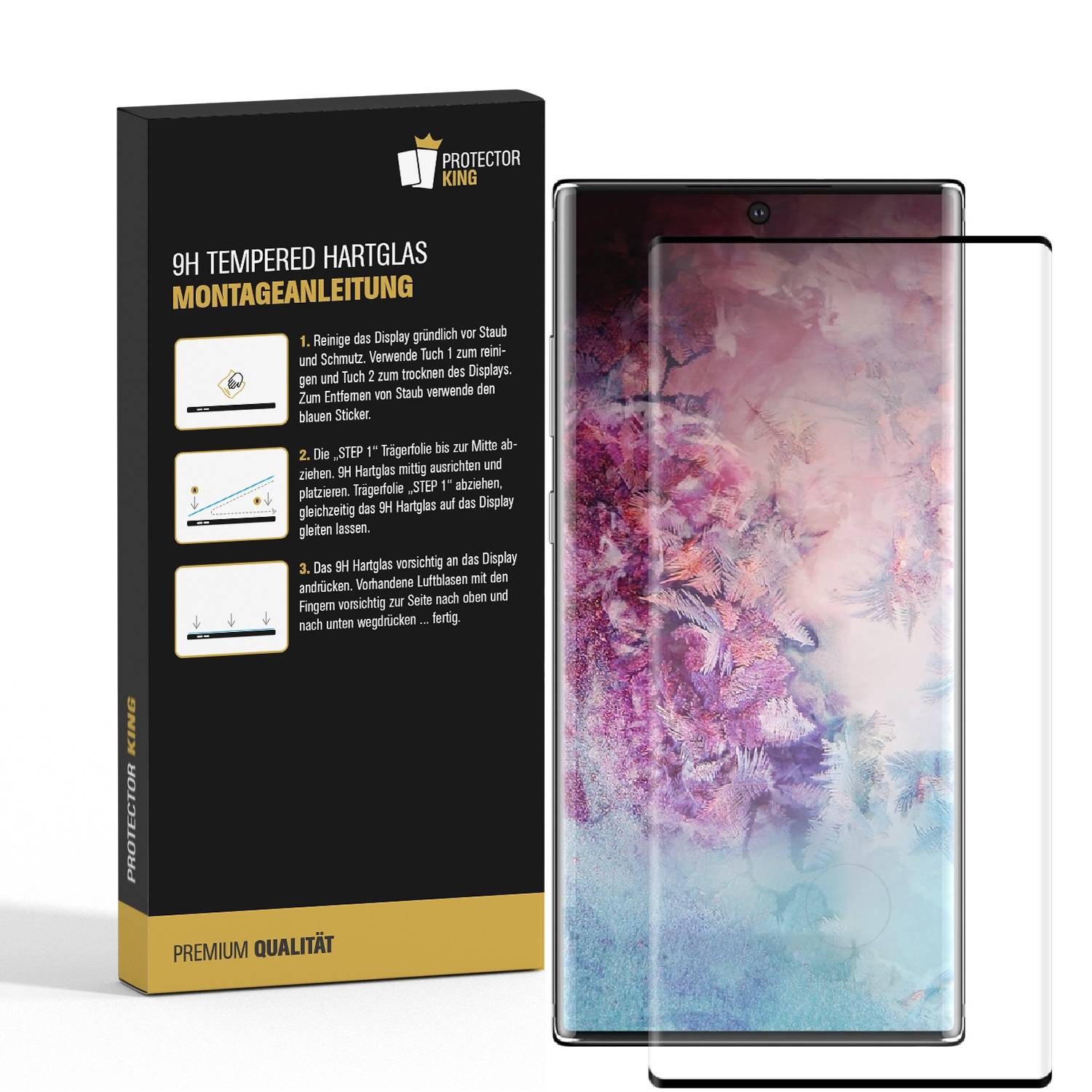 1x 9H Panzerglas für Samsung Galaxy Note 10 FULL CURVED HD KLAR Panzerfolie Displayschutz Schutzglas Schutzfolie echtes Tempered Glass