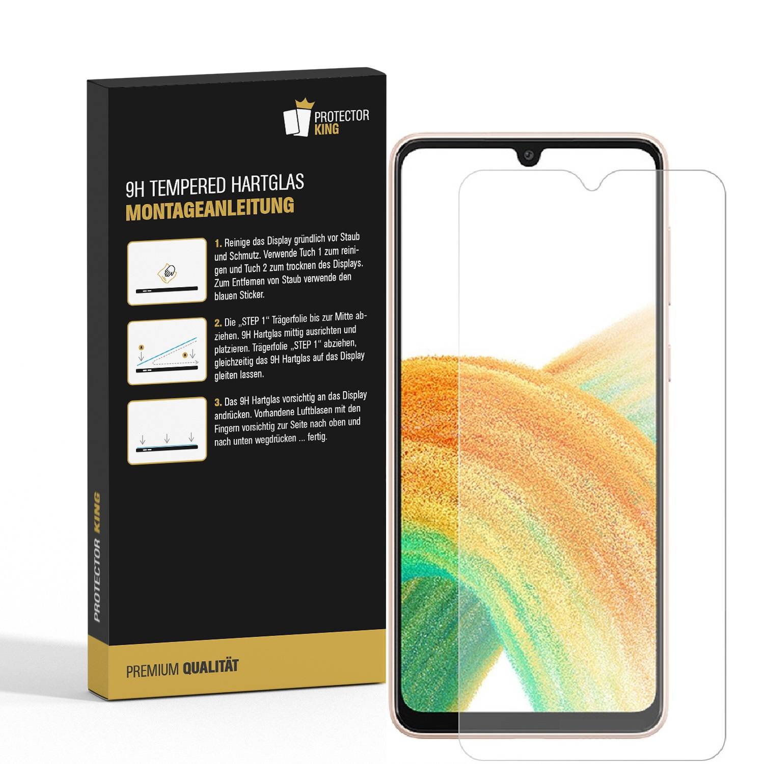 3x 9H Panzerglas für Samsung Galaxy A33 5G Displayschutz Panzerfolie Schutzfolie Hartglas Schutzglas Displayglas Tempered Glasfolie Sicherheitsglas