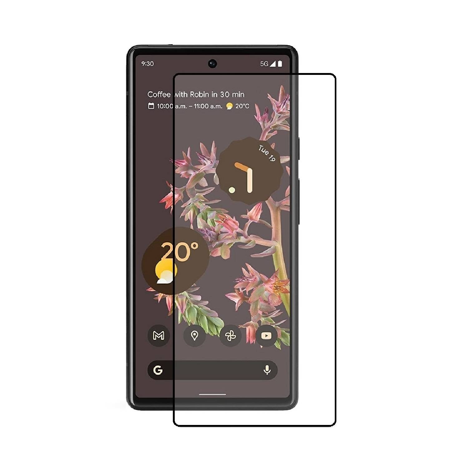 1x 9H Panzerglas für Google Pixel 6a FULL COVER Displayschutz Schutzglas Panzerfolie Schutzfolie Hartglas Displayglas Tempered Glasfolie
