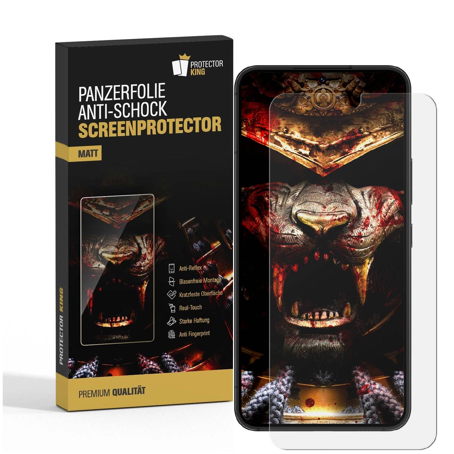 2x Panzerfolie für Samsung Galaxy S22 Plus MATT Displayschutz Schutzfolie Entspiegelt ANTI-SHOCK/ ANTI-KRATZ/ ANTI-BRUCH/ ANTI-SCHMUTZ