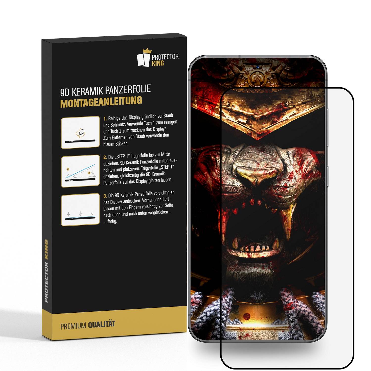 1x 9D Keramik-Glass für Samsung Galaxy S21 FE FULL COVER 3D KLAR Panzerfolie Displayschutz Schutzfolie Ceramic Screen-Protector