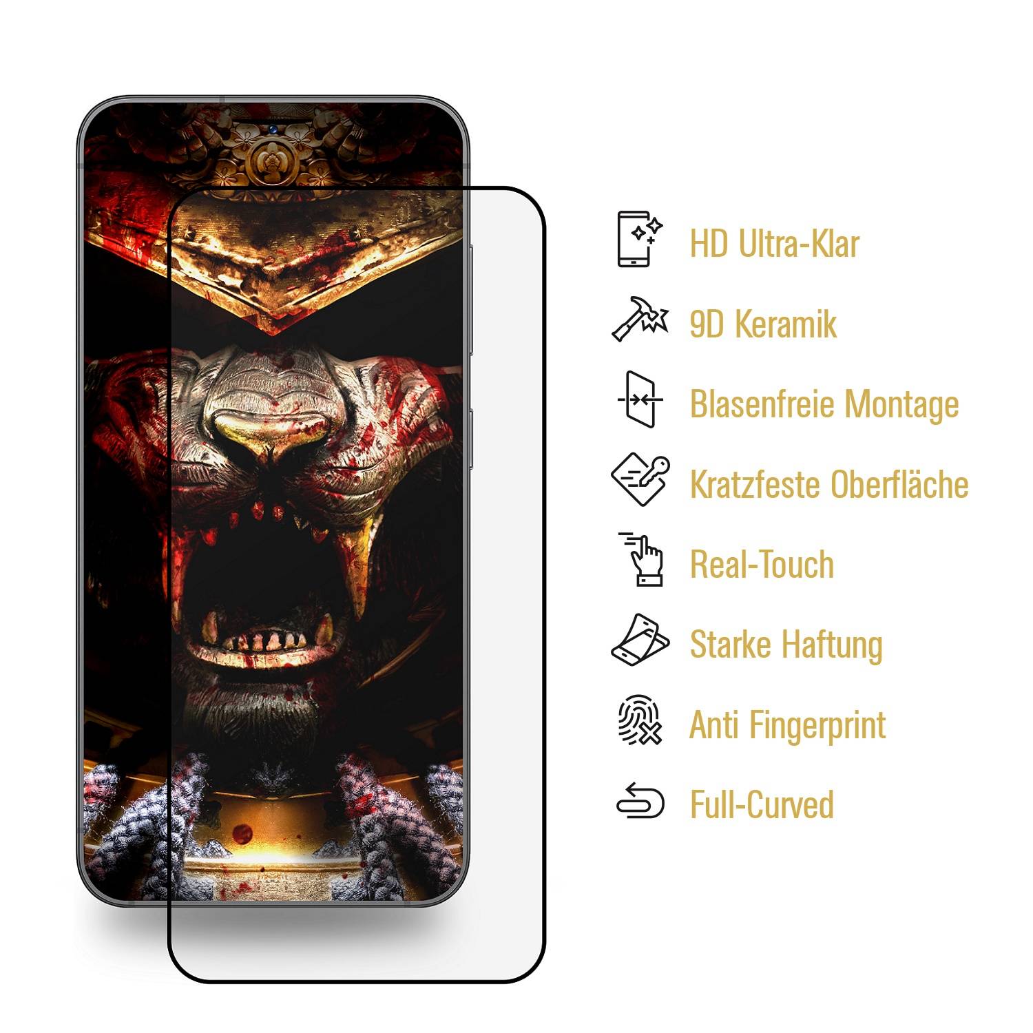 3x Keramik-Glass für Samsung Galaxy S21 FE Full-Sscreen Protector HD klar Panzerfolie Displayschutz Schutzfolie Ceramic