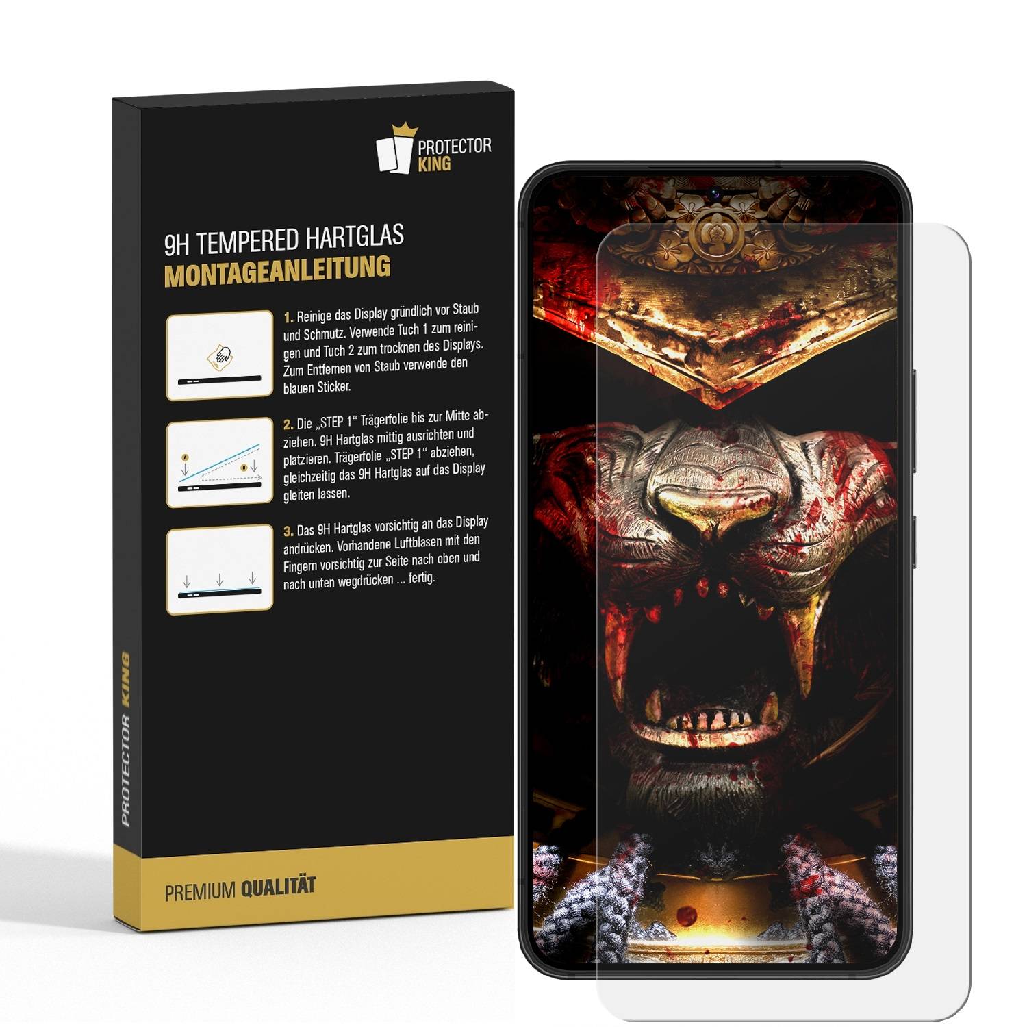 3x 9H Panzerglas für Samsung Galaxy S24 FE 3D KLAR echtes Tempered Glass Panzerfolie Displayschutz Schutzglas Schutzfolie Screen-Protector