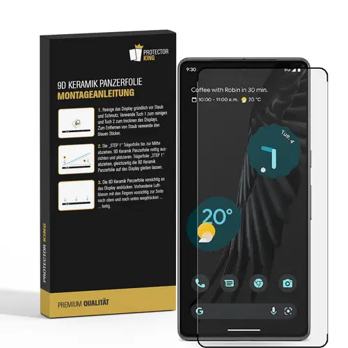 6x 9D Keramik-Glass für Google Pixel 7 Pro FULL COVER 3D KLAR Panzerfolie Displayschutz Schutzfolie Ceramic Screen-Protector 6x 9D Keramik-Glass für Google Pixel 7 Pro FULL COVER 3D KLAR Panzerfolie Displayschutz Schutzfolie Ceramic Screen-Protector
