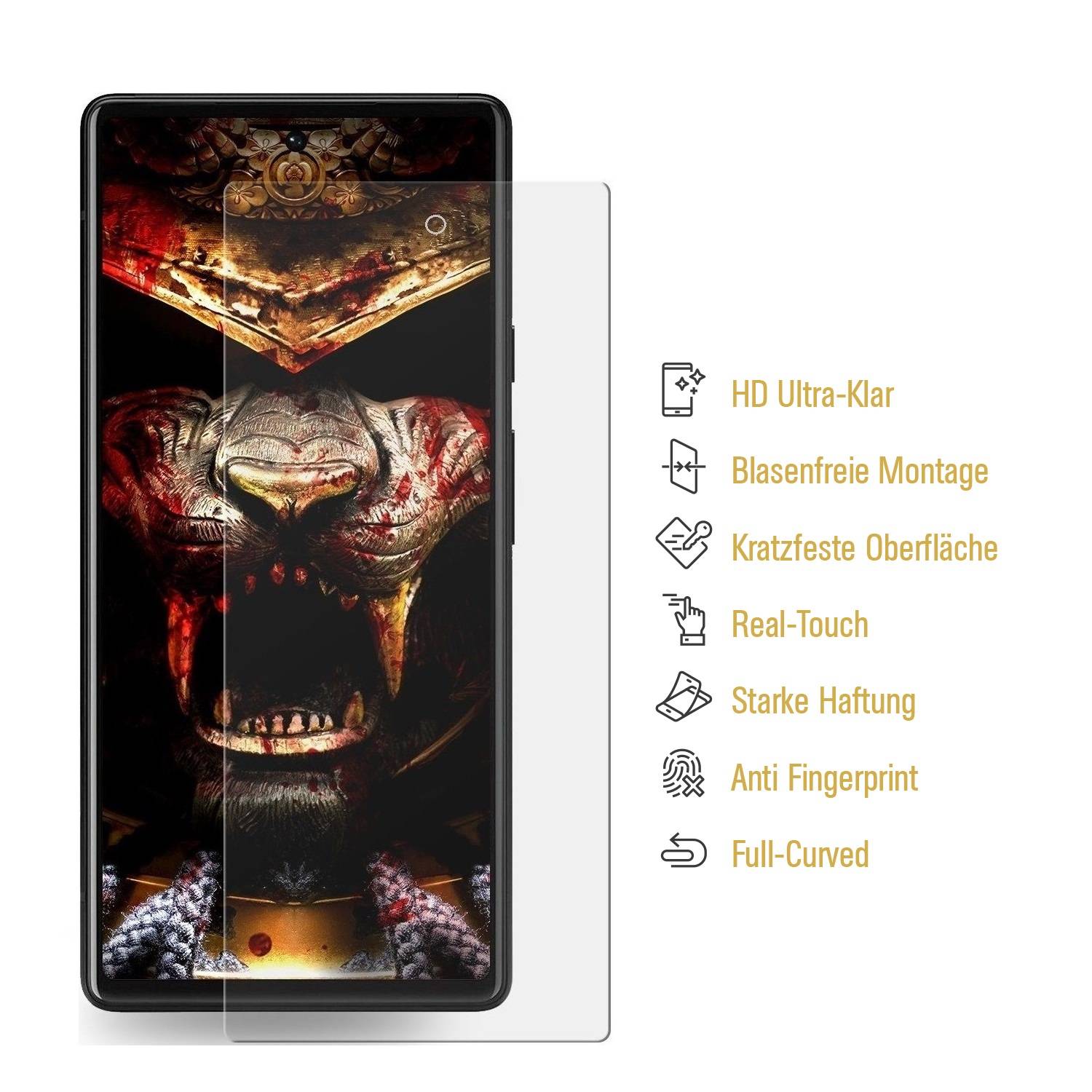4x 9H Panzernanoglas für Google Pixel 7 3D KLAR Displayschutz Schutzfolie Panzerglas Schutzglas Displayfolie Folie
