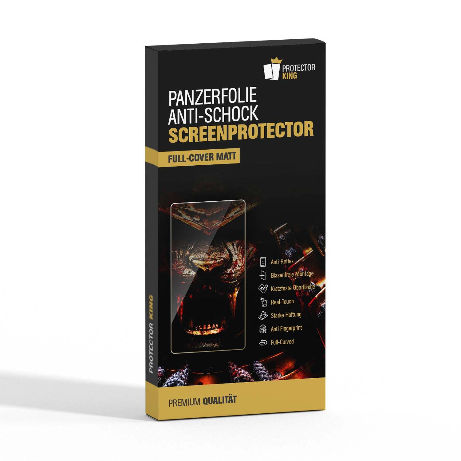 1x Panzerfolie für Google Pixel 7 Pro FULL CURVED MATT Displayschutz Schutzfolie Entspiegelt ANTI-SHOCK/ ANTI-KRATZ/ ANTI-BRUCH/ ANTI-SCHMUTZ