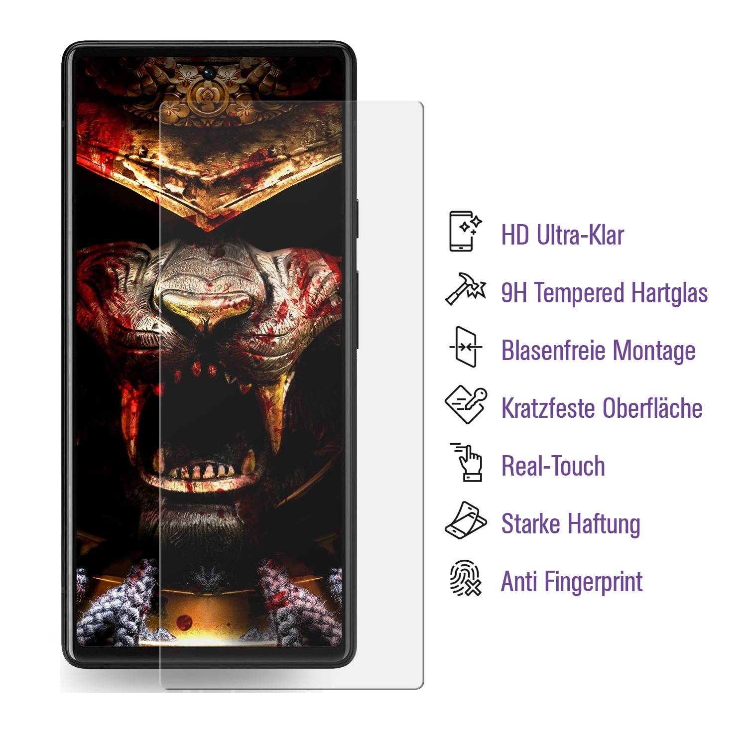 4x 9H Panzerglas für Google Pixel 7 Pro Full-Screen HD klar UV-Liquid Tempered Displayschutz Schutzglas Screen-Protector